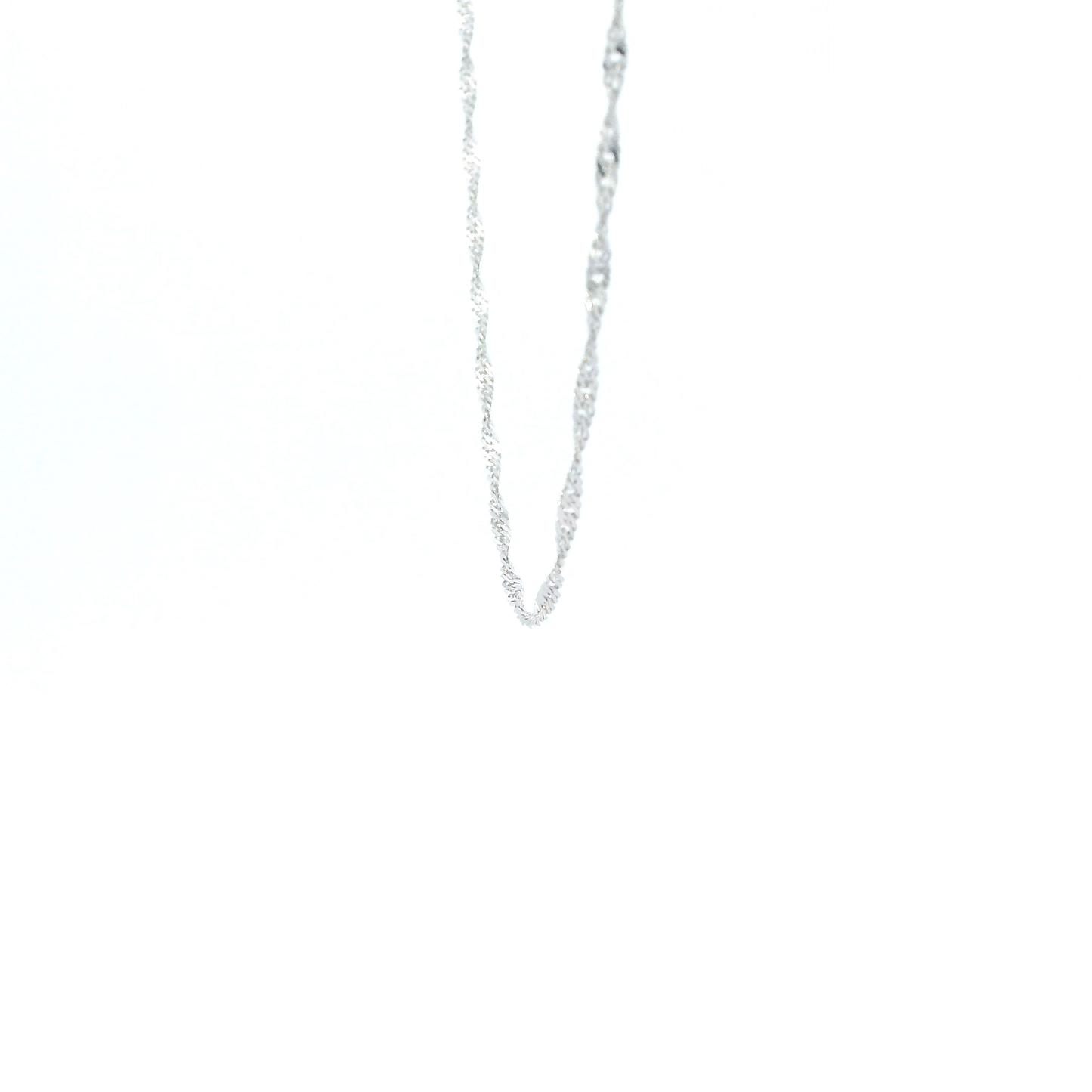 10K White Gold 19.5" Singapore Chain