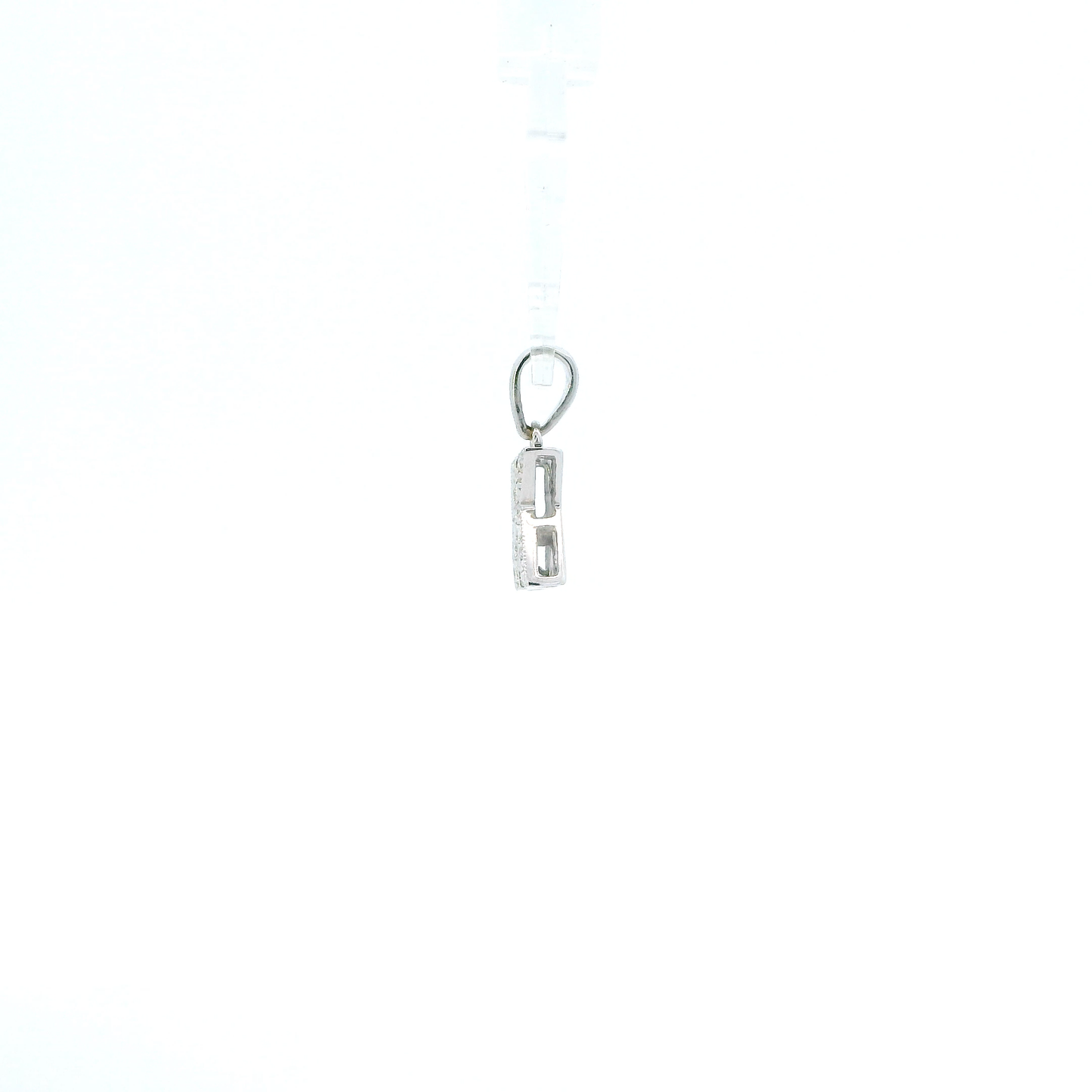 14K White Gold Letter "K" Pendant