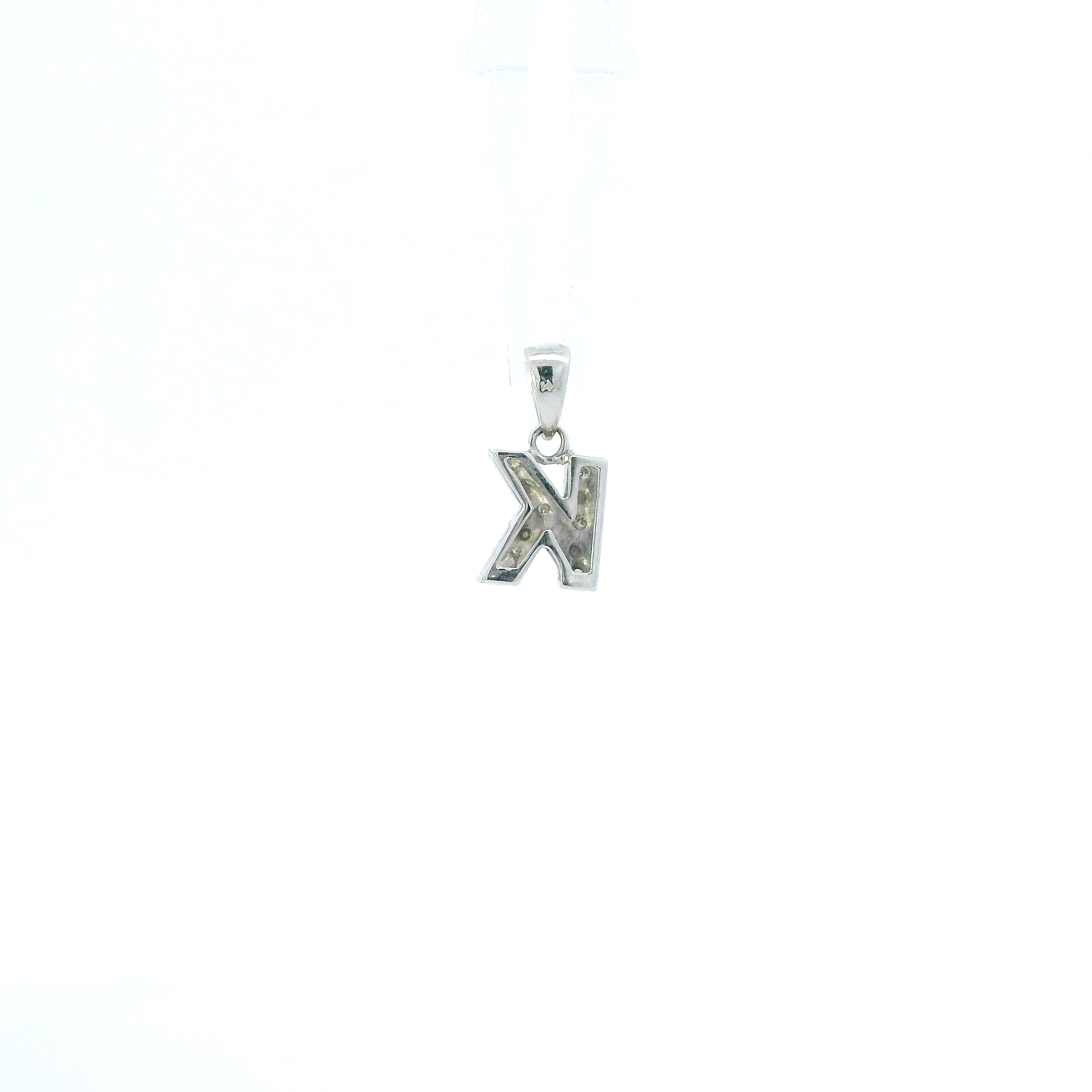 14K White Gold Letter 