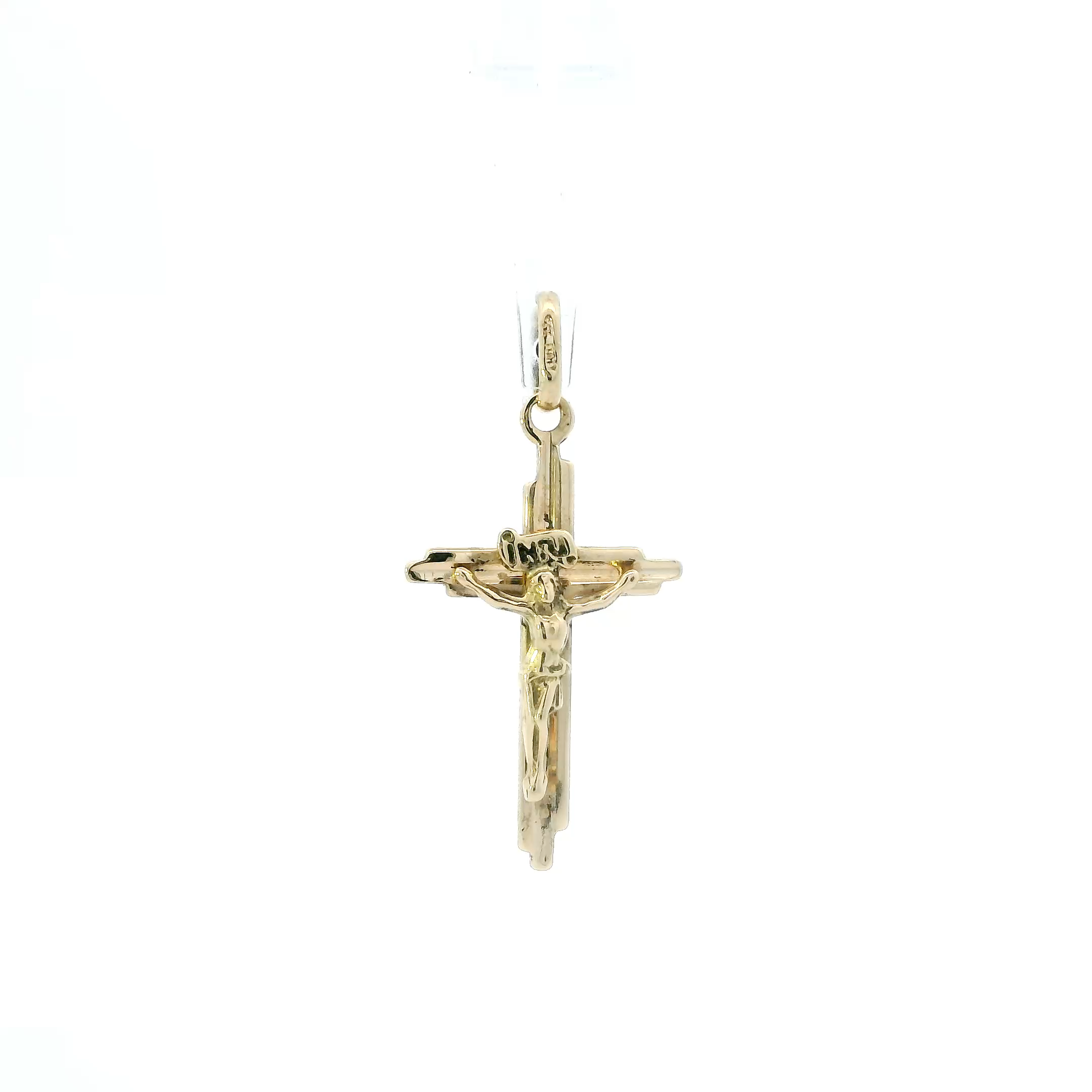 14K Yellow Gold Crucifix Pendant