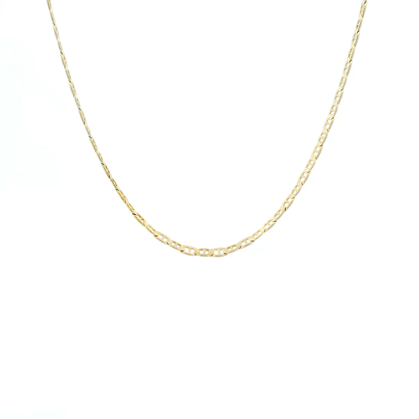 14K Yellow Gold 18" Mariner Chain