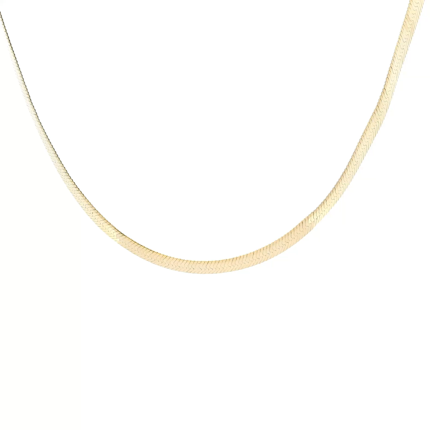 14K Yellow Gold 18" Braided Herringbone Chain