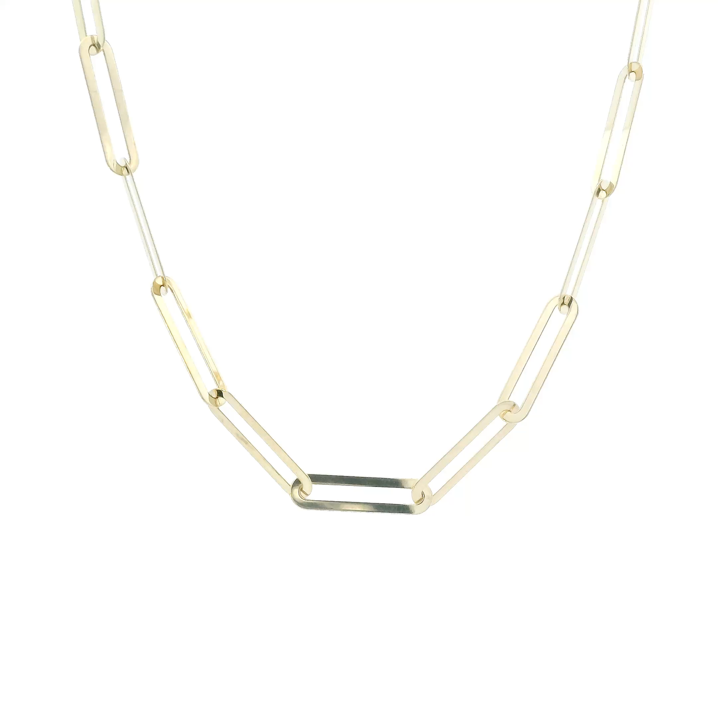 14K Yellow Gold 21" Paperclip Chain