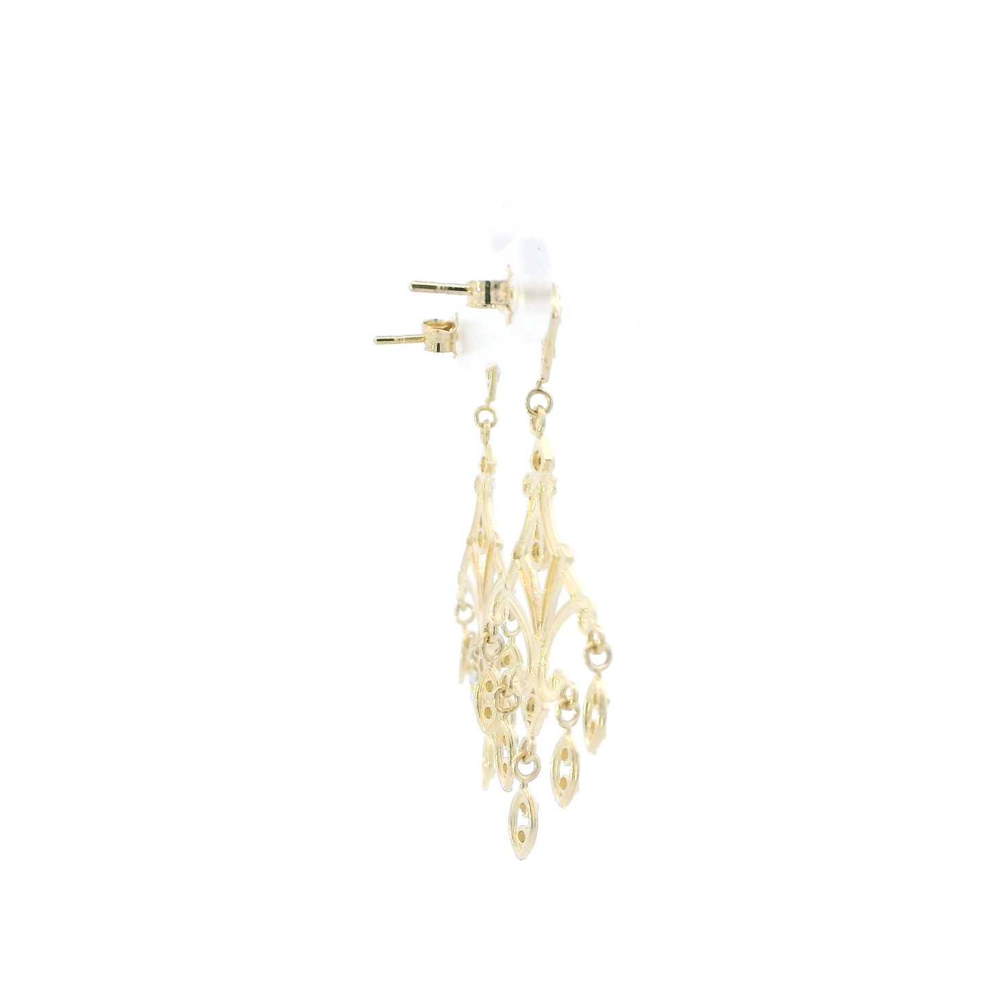 14K White & Yellow Gold Chandelier Dangle Earrings