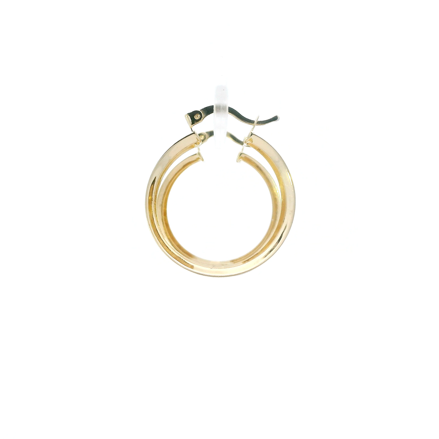 14K Yellow Gold LV Inspired Hoop Earrings