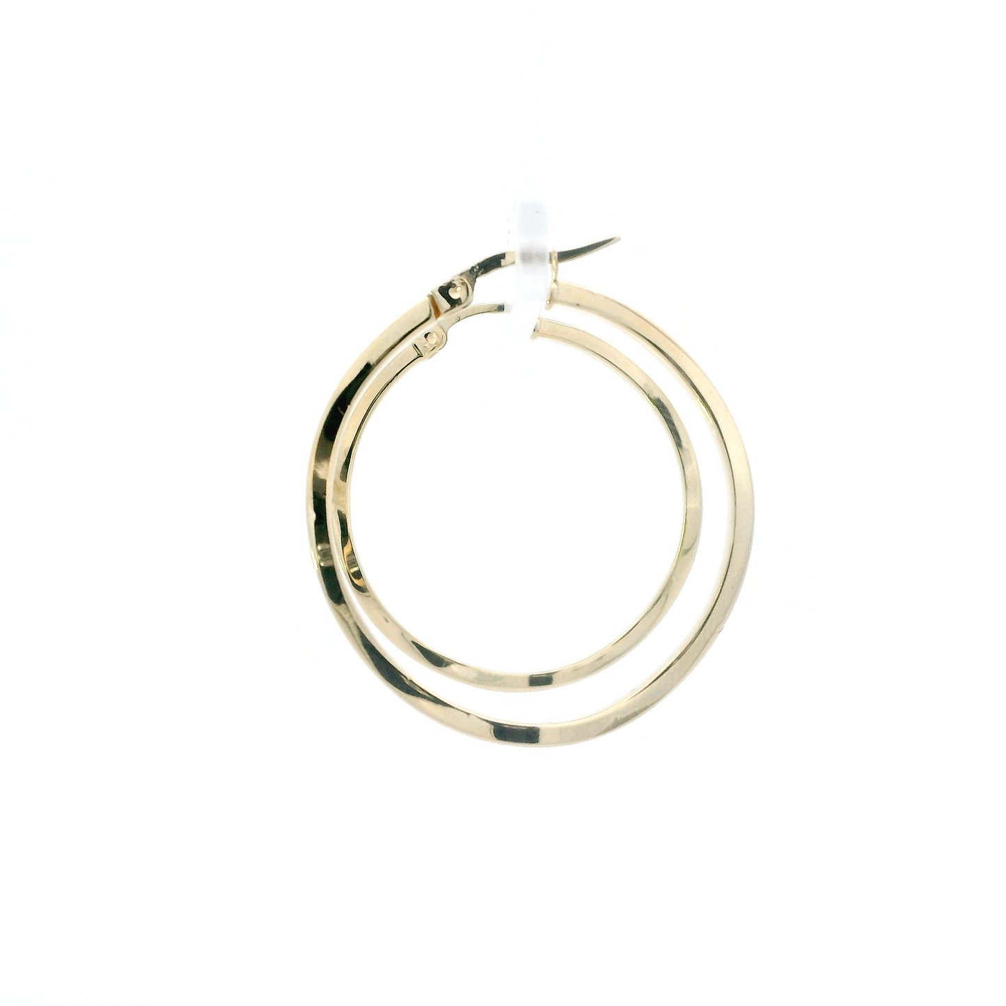 14K Yellow Gold Wavy Hoop Earrings
