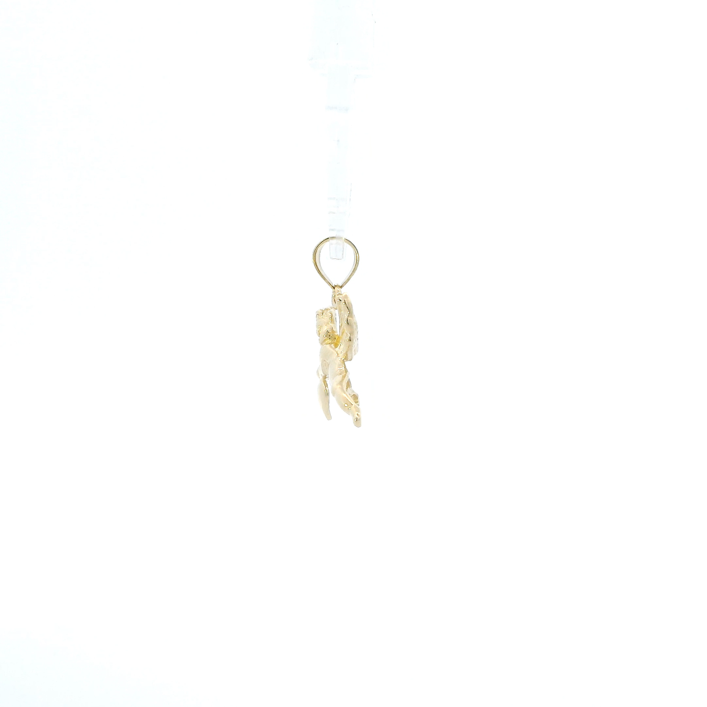 14K Yellow Gold Cherub, Heart & Cross Pendant