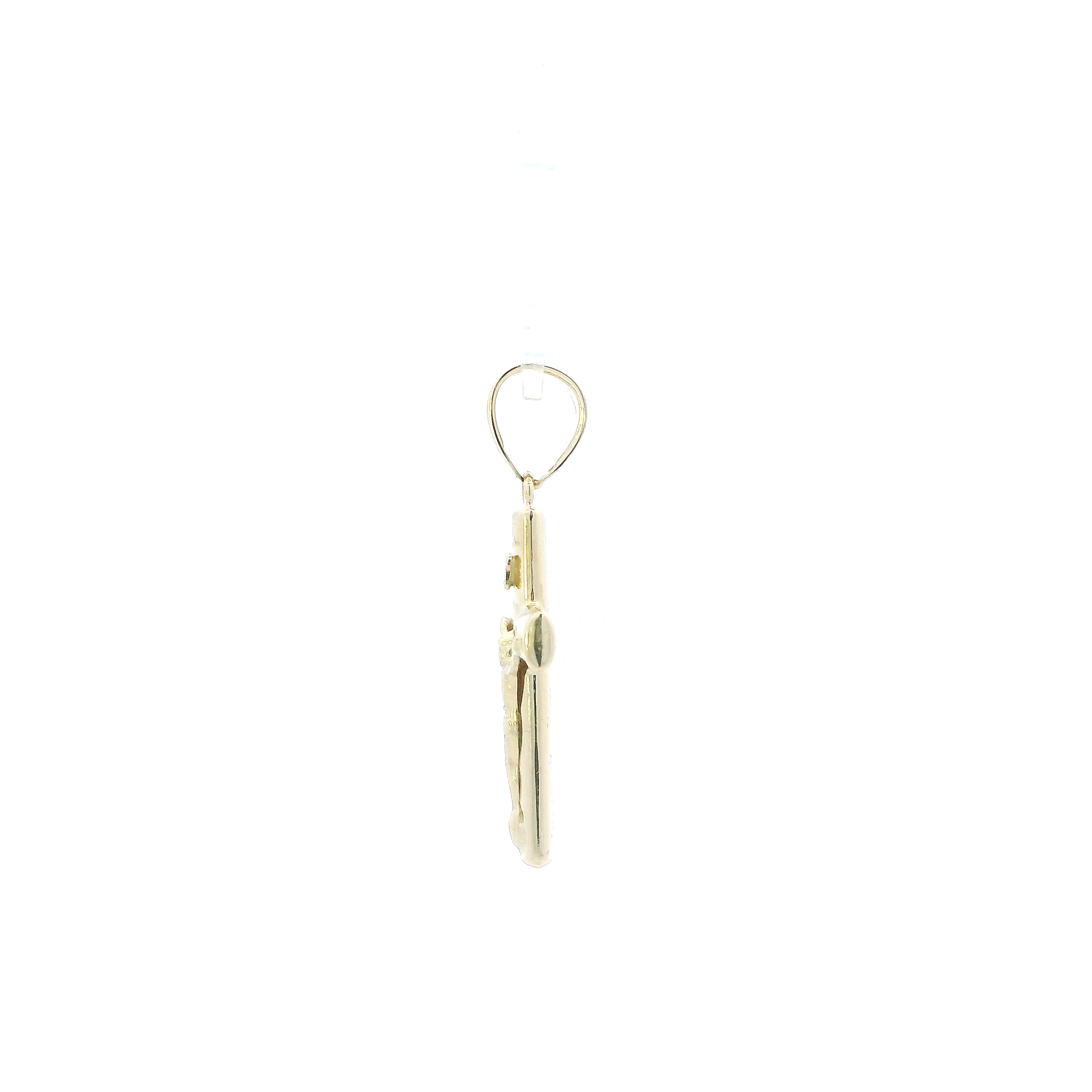 14K Yellow & White Gold Crucifix Pendant