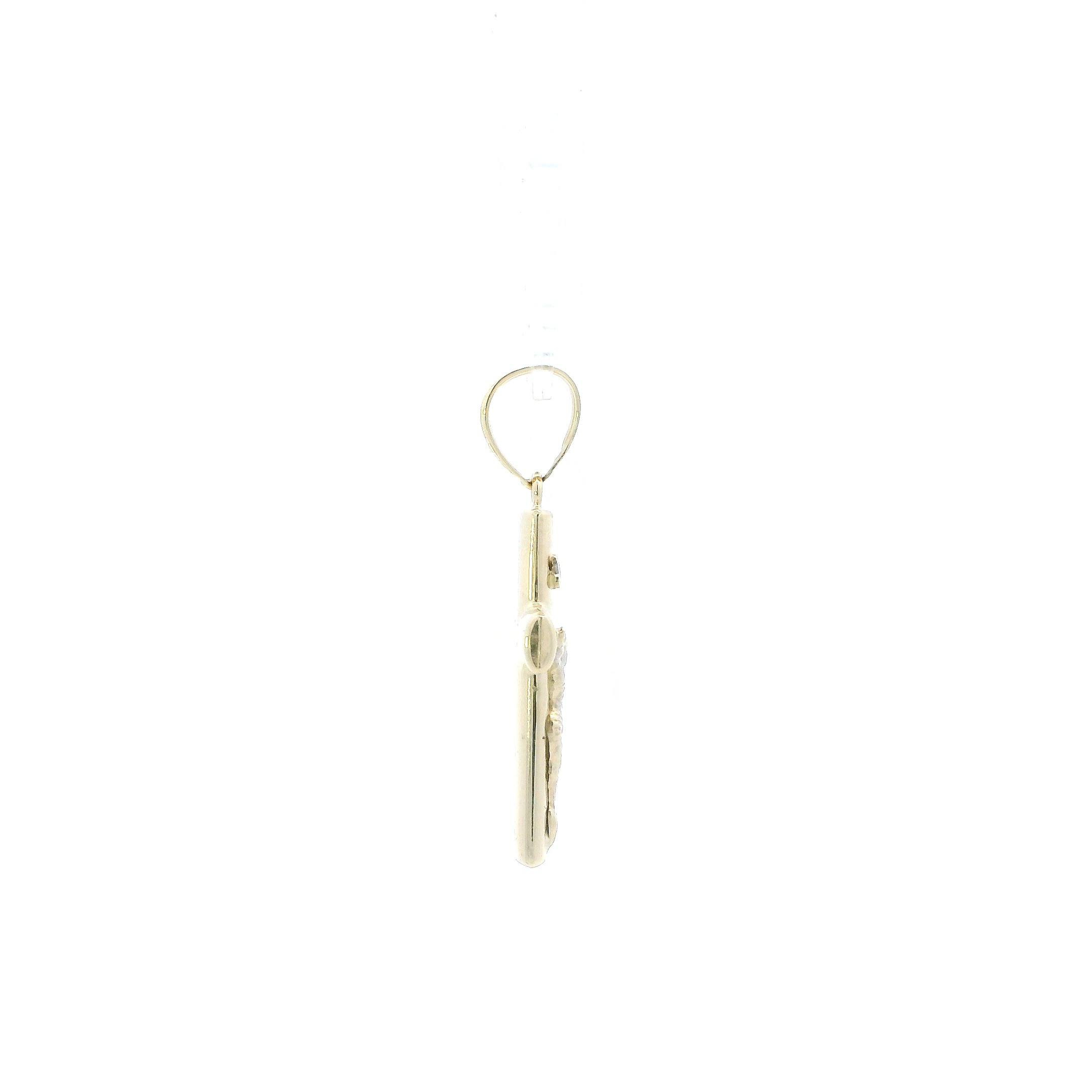 14K Yellow & White Gold Crucifix Pendant