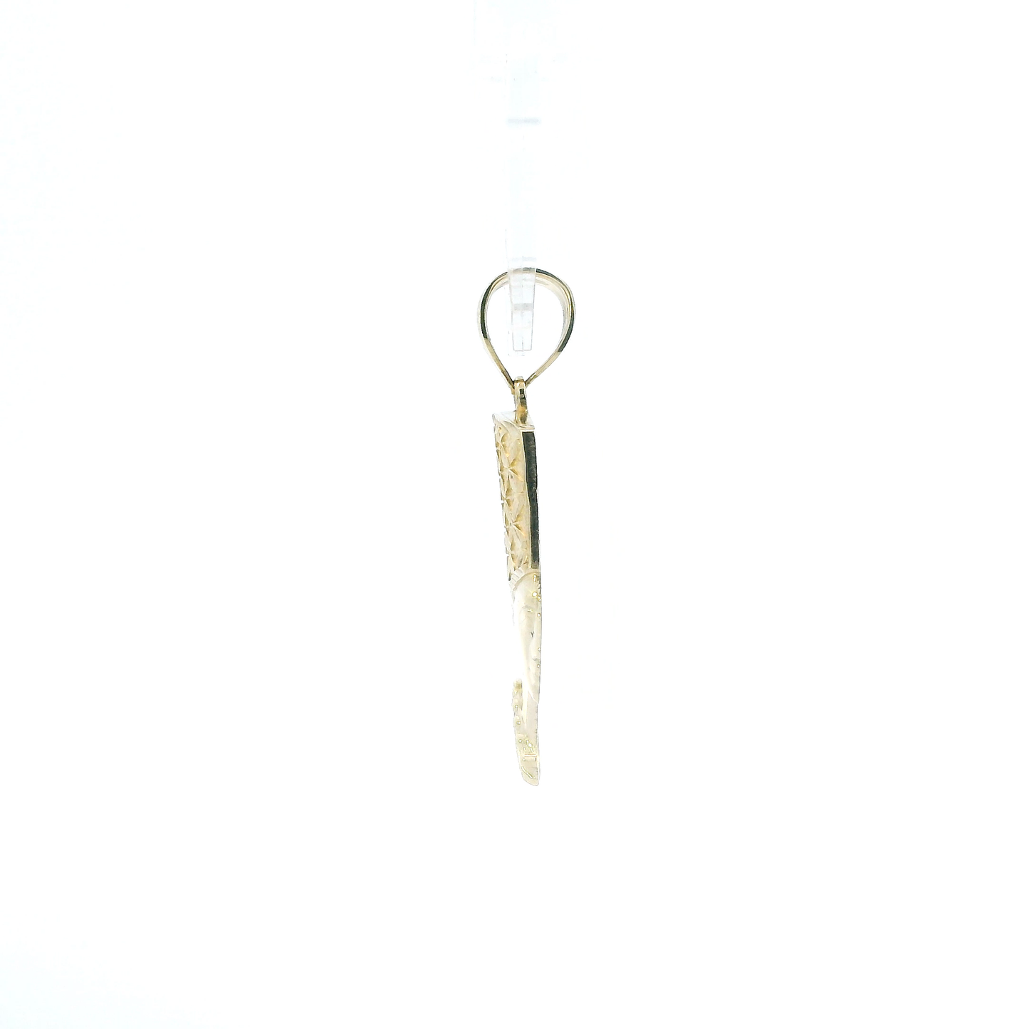 10K Yellow Gold Diamond Cut Nefertiti Pendant