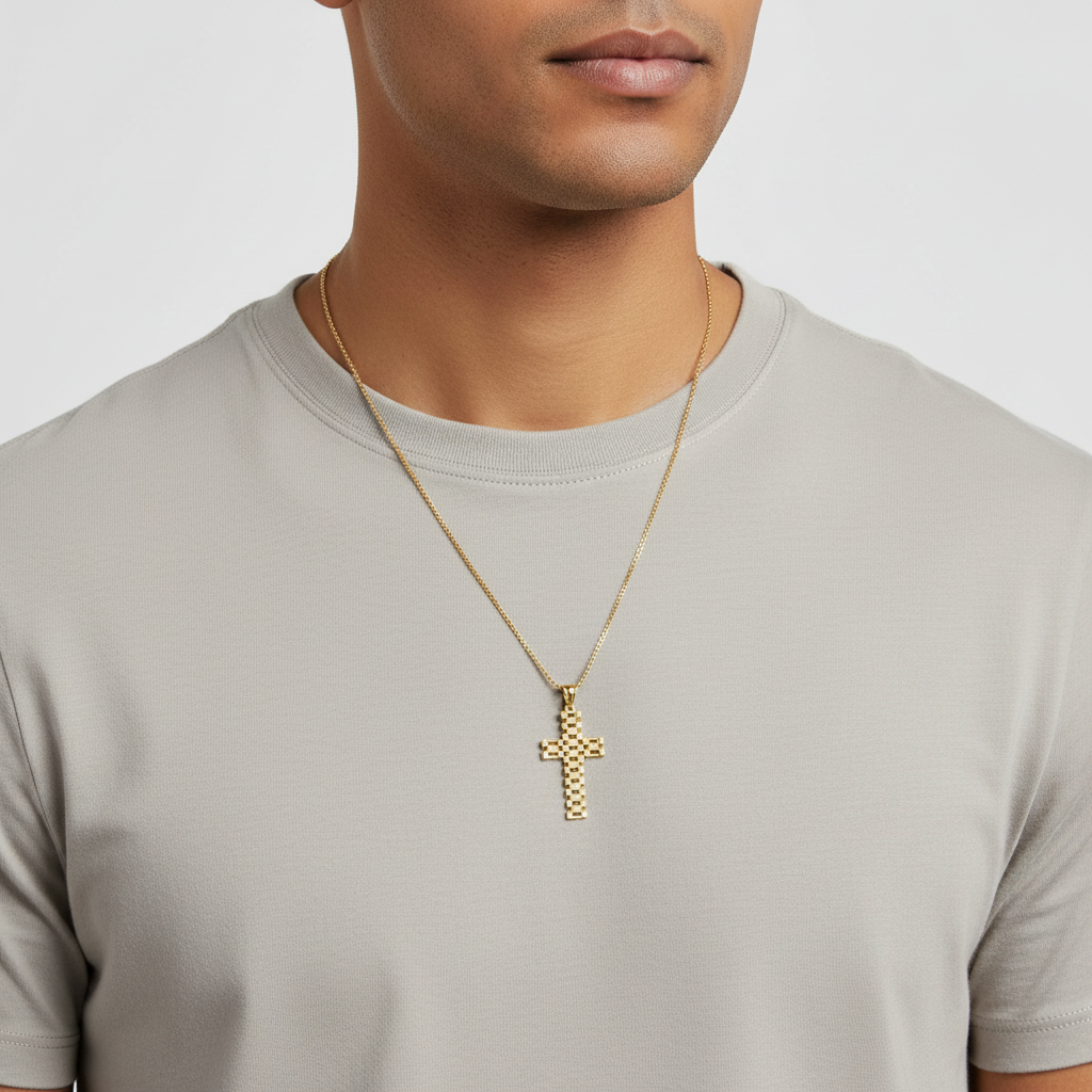 10K Yellow Gold Rolex Cross Pendant