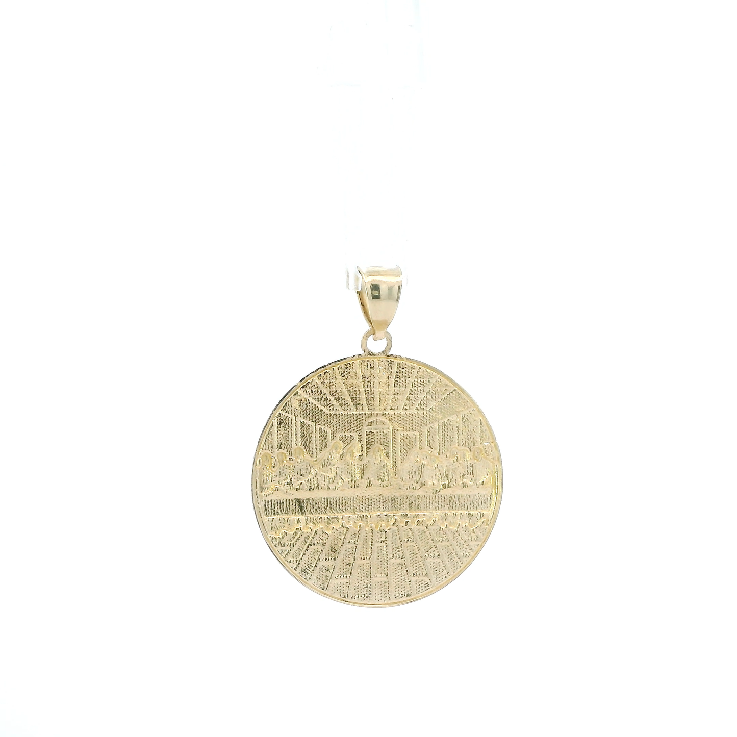 10K Yellow Gold Diamond Cut Last Supper Pendant