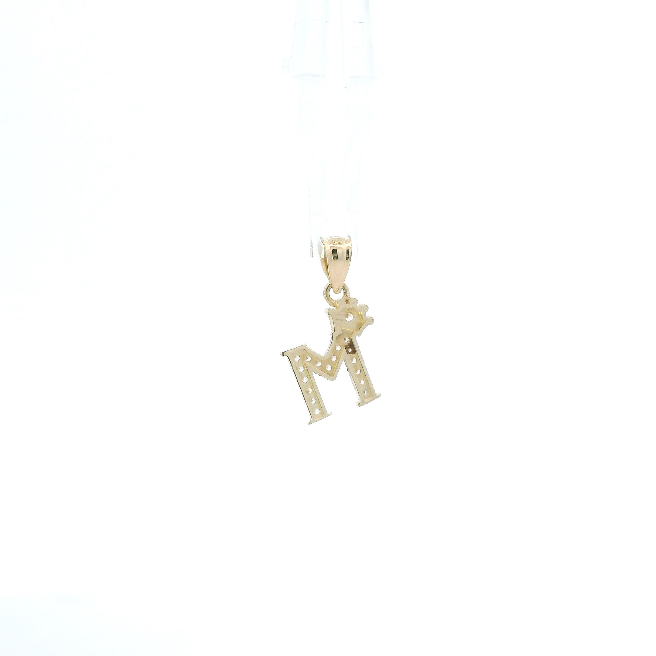 14K Yellow Gold Cz Letter 