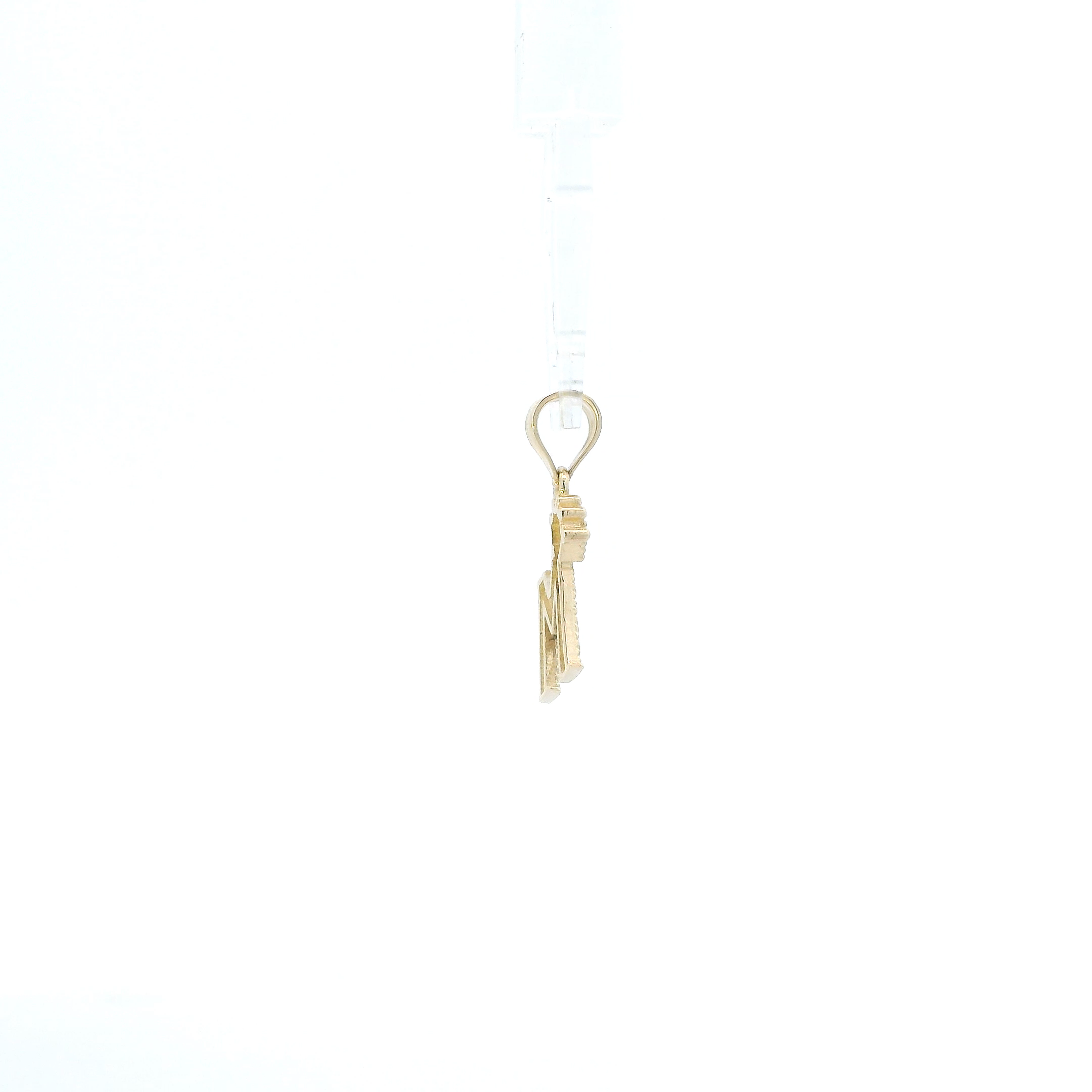 14K Yellow Gold Cz Letter 