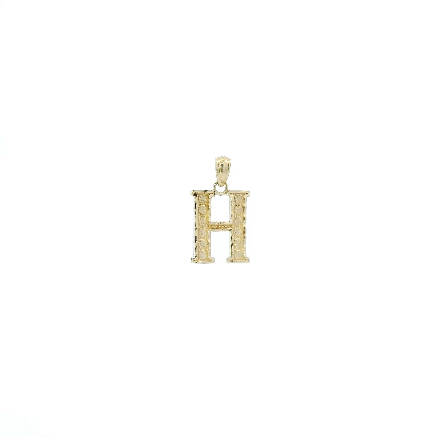 10K Yellow Gold Letter "H" Pendant