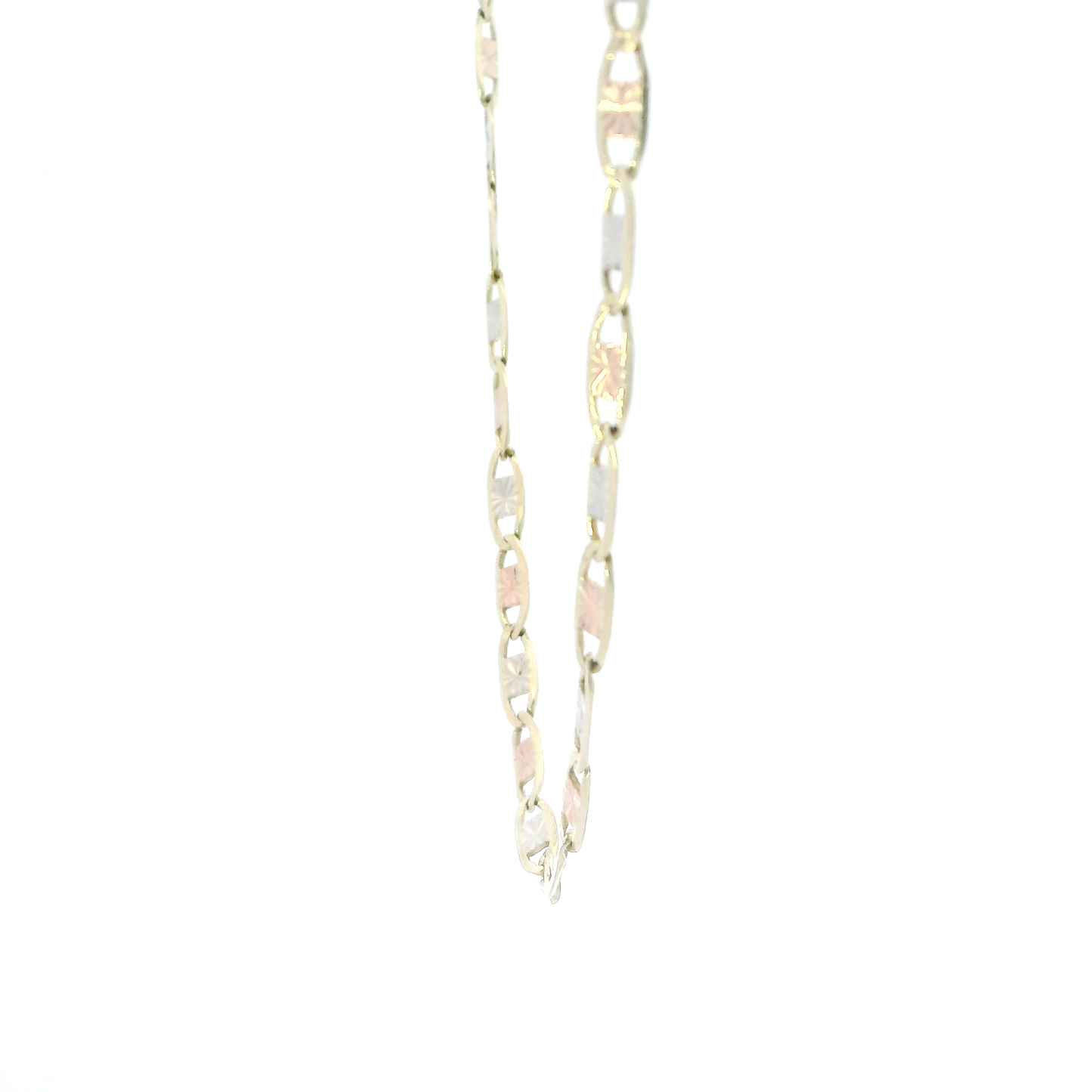 14K Tri Color Gold 25" Mariner Chain
