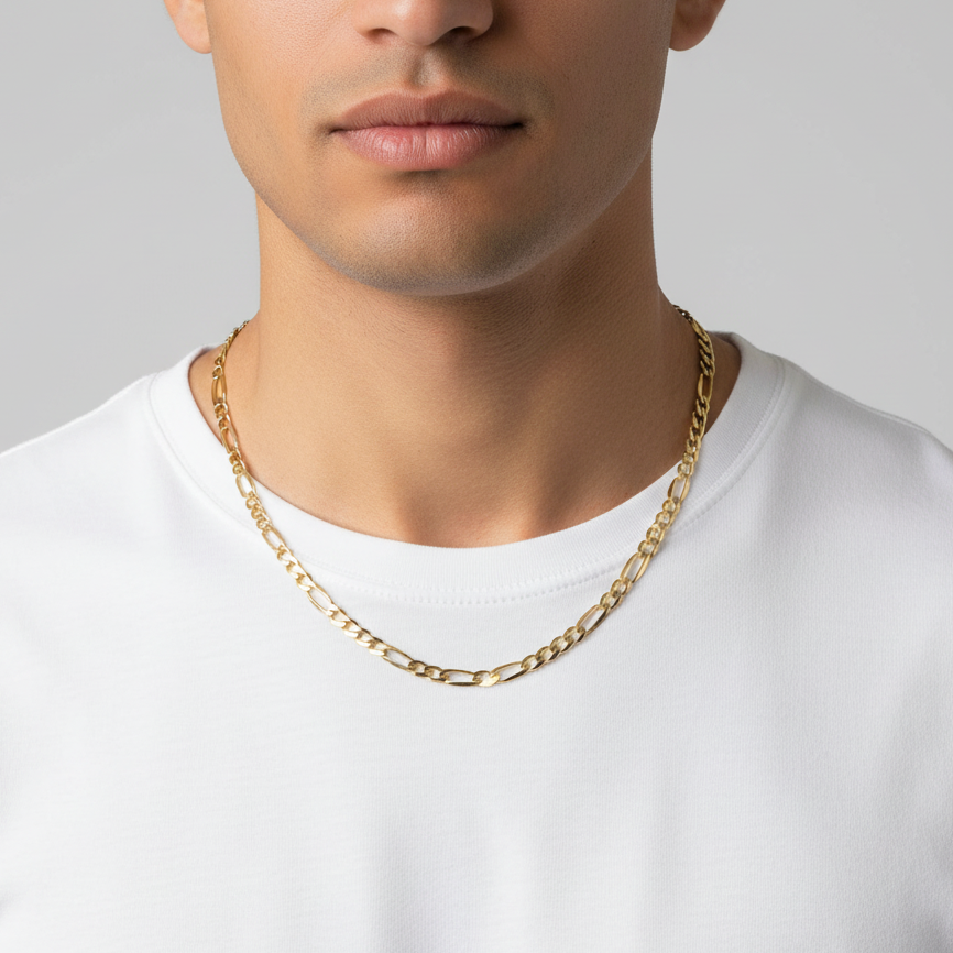 14K Yellow Gold 20" Figaro Chain