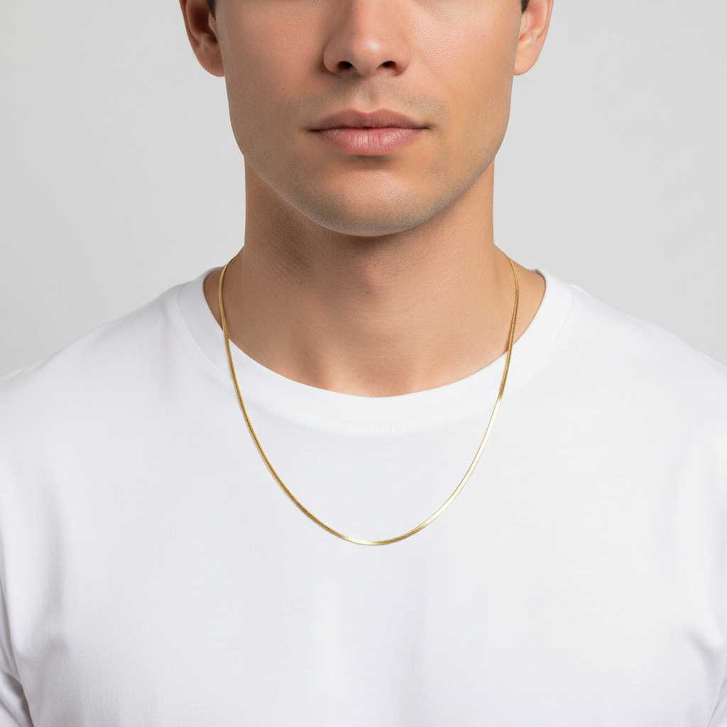 14K Yellow Gold 30" Square Snake Chain
