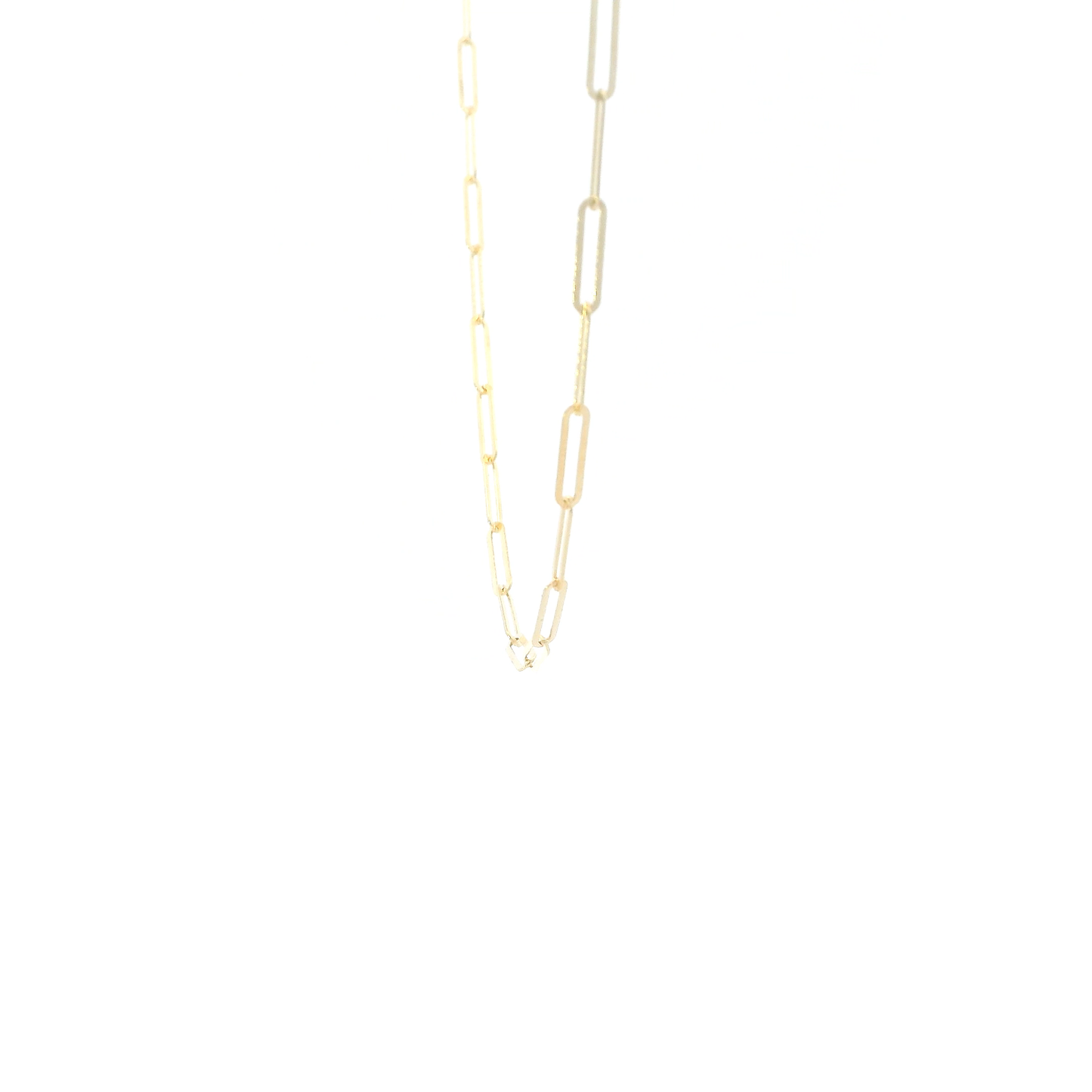 10K Yellow Gold 18" Paperclip Chain