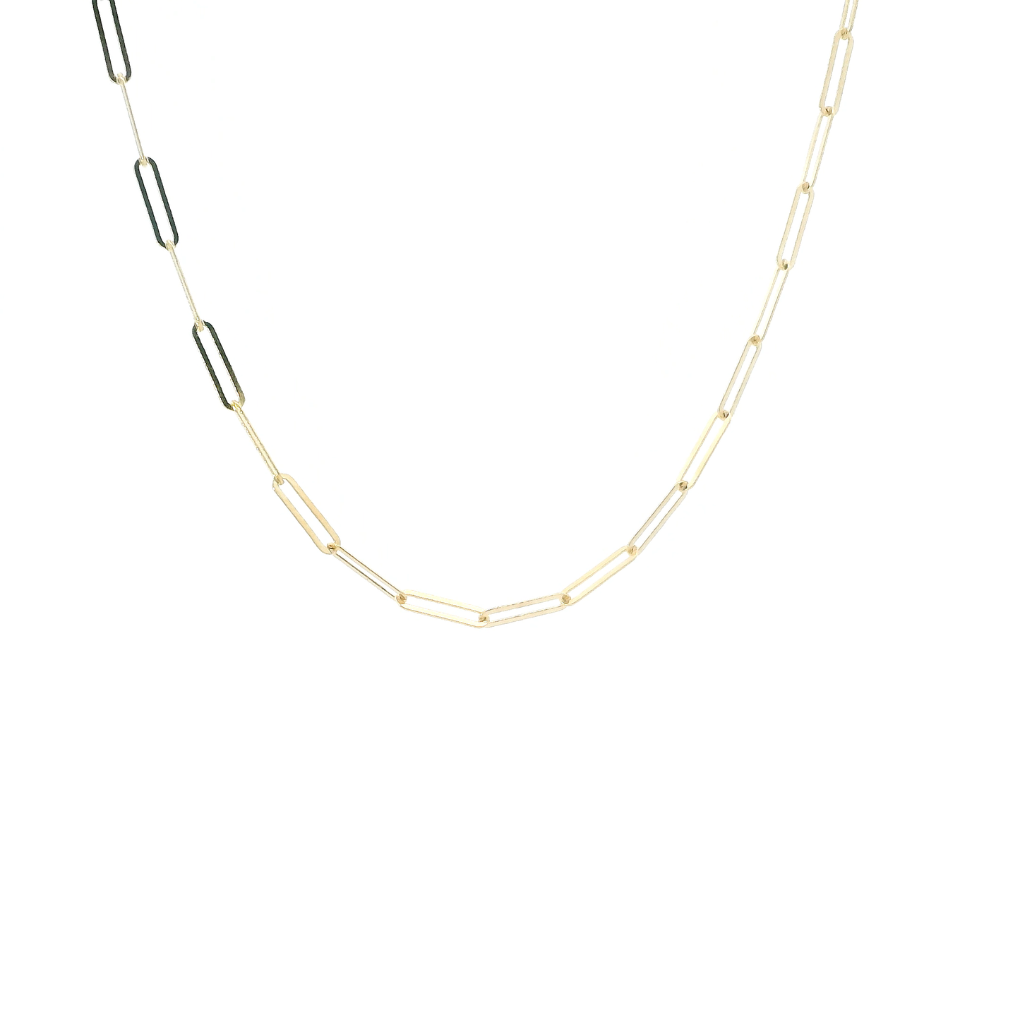 10K Yellow Gold 18" Paperclip Chain