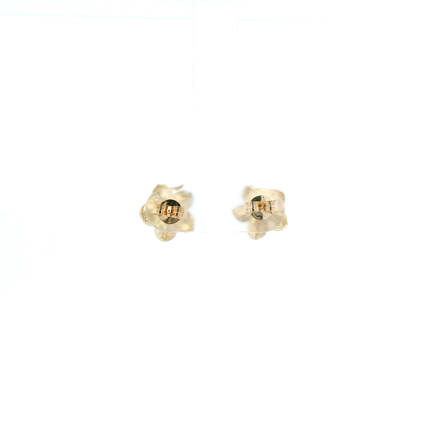 14K Yellow Gold Plumeria Stud Earrings