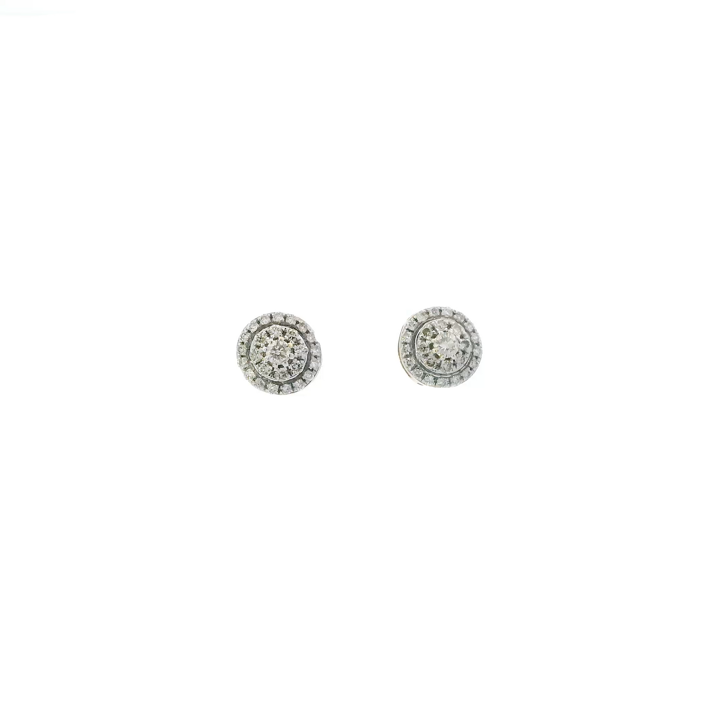 14K Yellow Gold Diamond Stud Earrings - 0.45ct