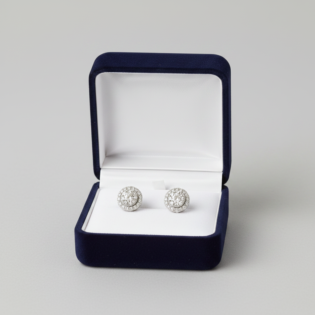 14K Yellow Gold Diamond Stud Earrings - 0.45ct