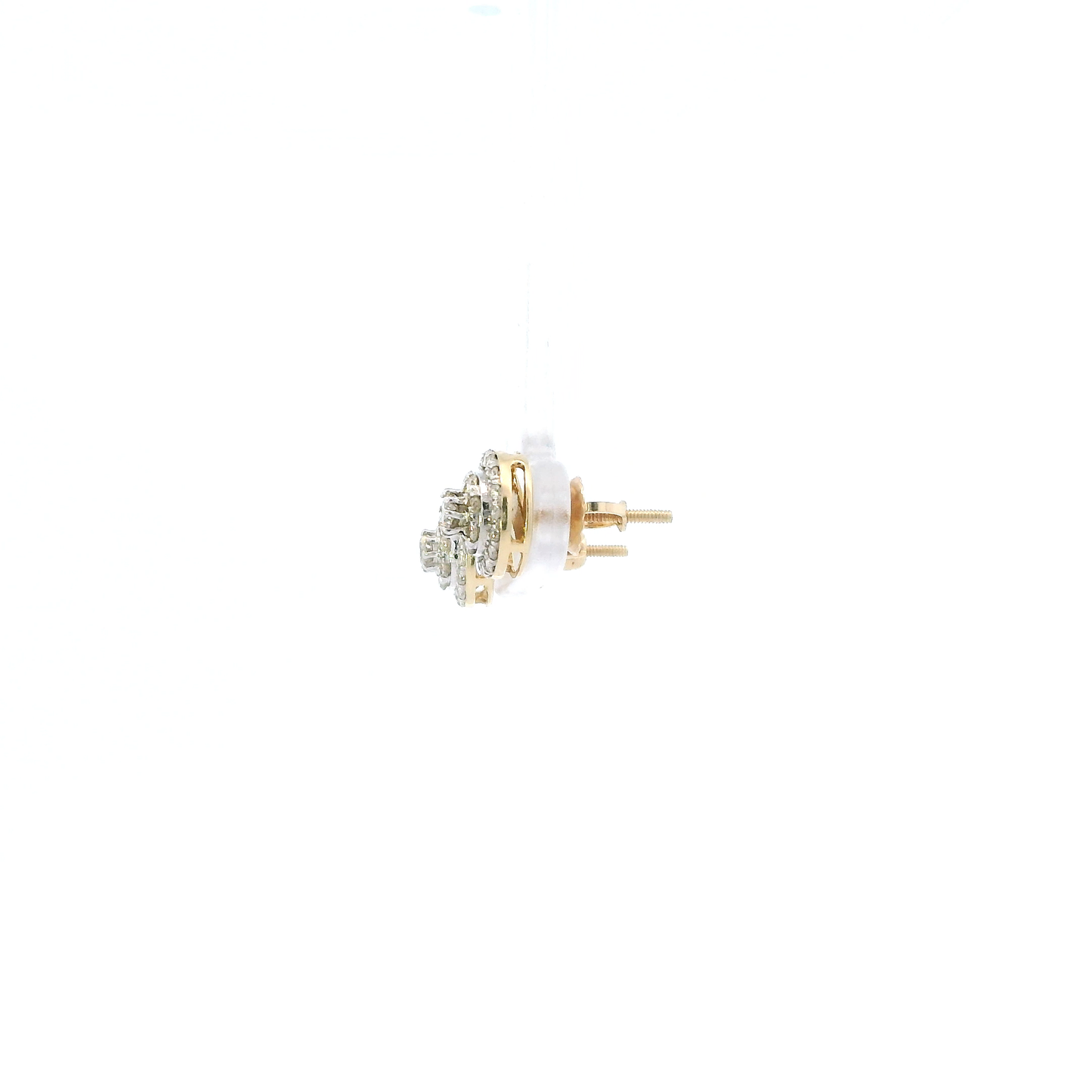 14K Yellow Gold Diamond Stud Earrings - 0.45ct