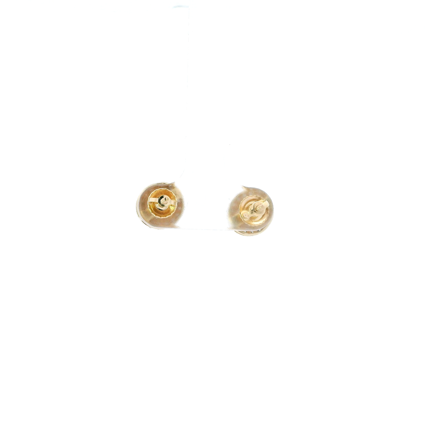 14K Yellow Gold Diamond Stud Earrings - 0.45ct