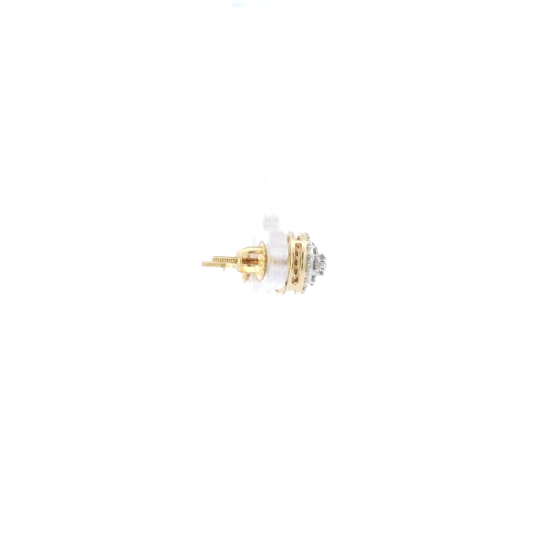 14K Yellow Gold Diamond Stud Earrings - 0.45ct