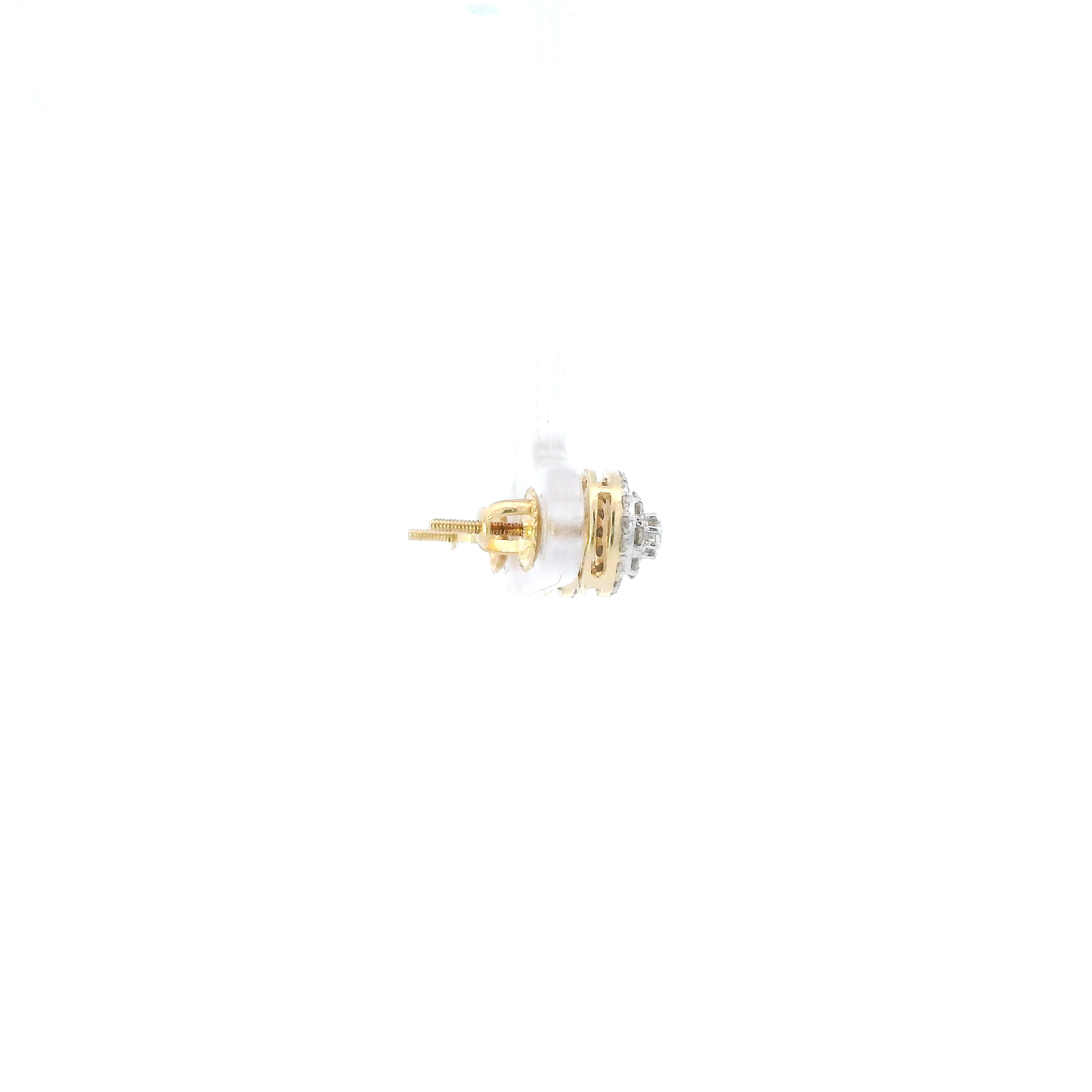 14K Yellow Gold Diamond Stud Earrings - 0.45ct