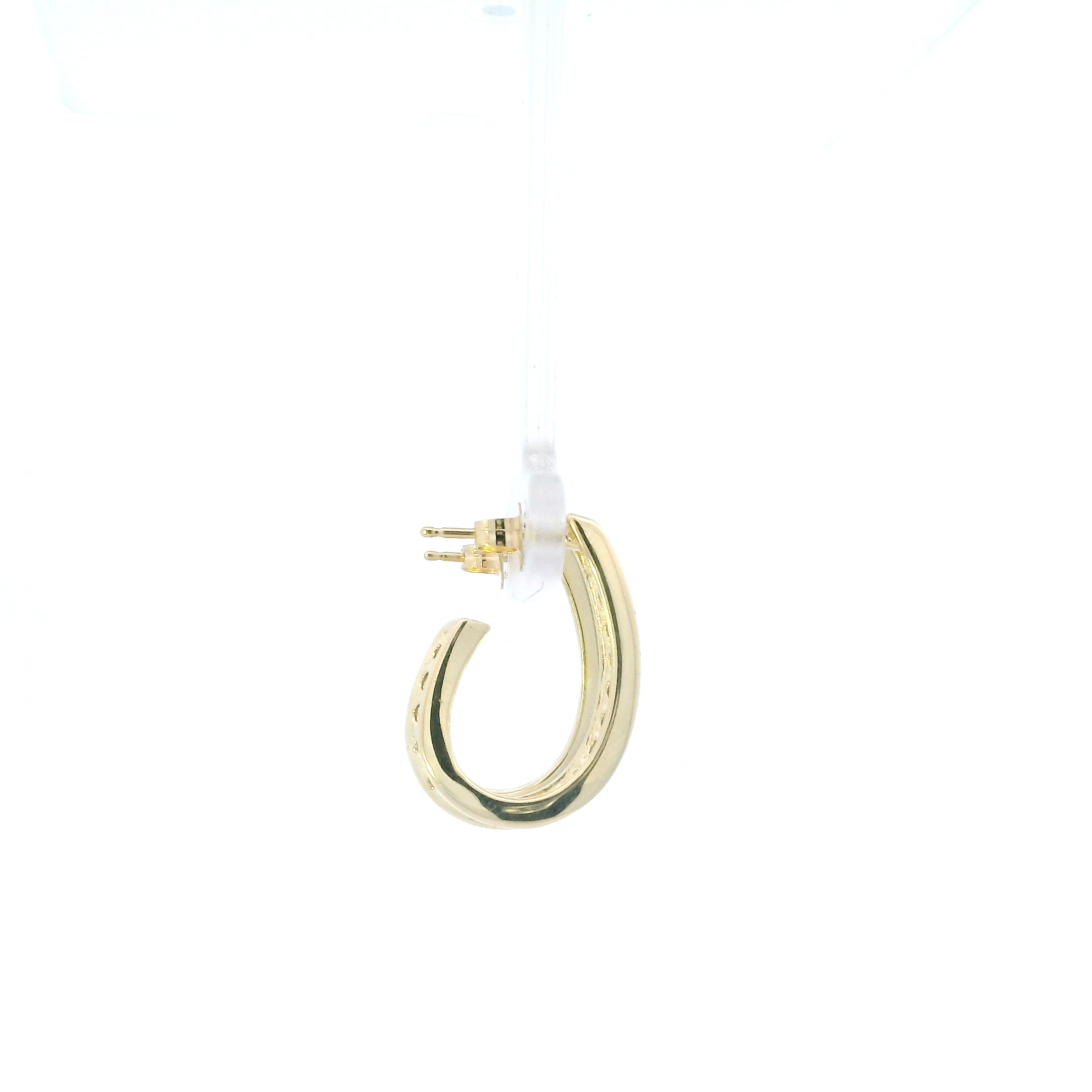 14K Yellow Gold Diamond Hoop Earrings - 0.76ct