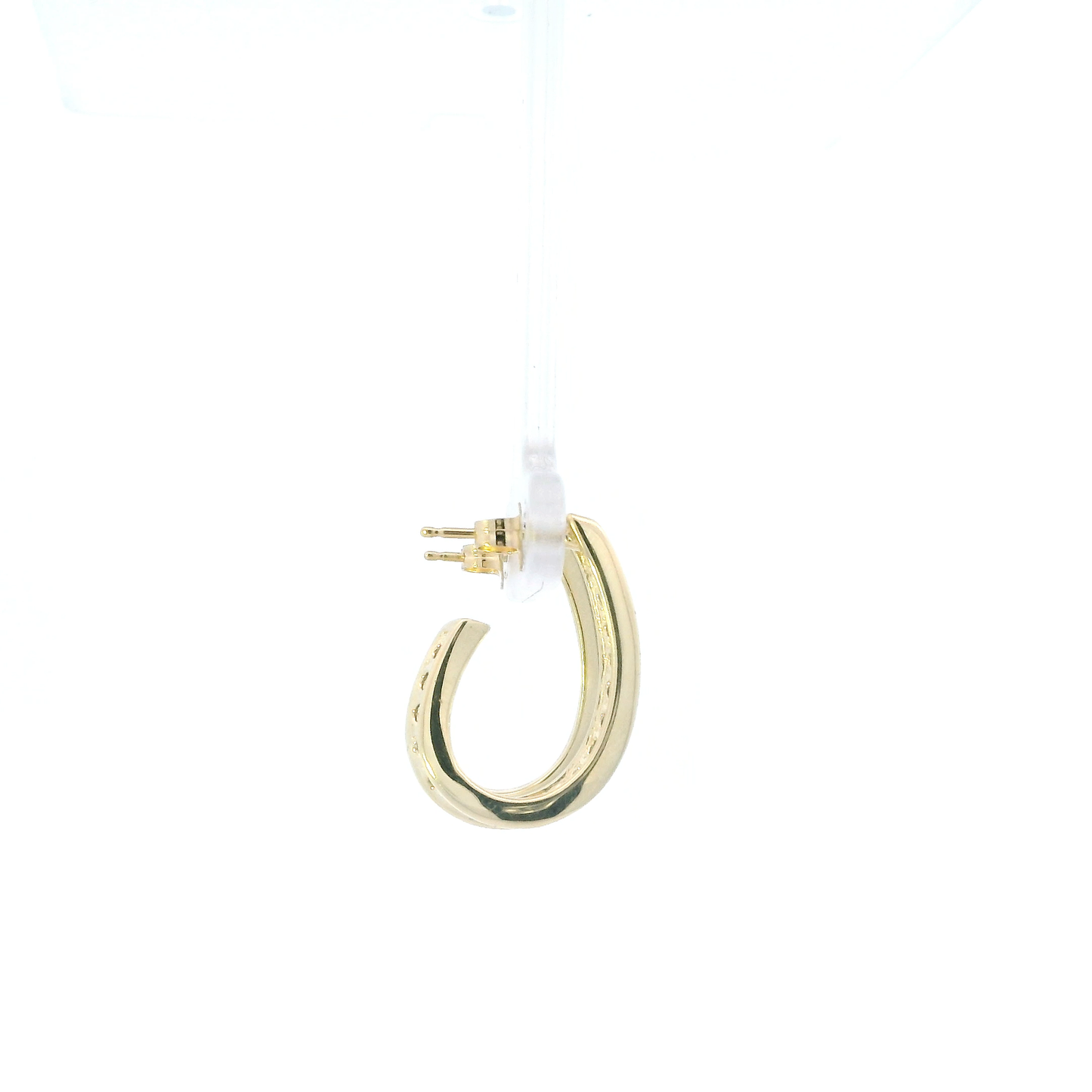 14K Yellow Gold Diamond Hoop Earrings - 0.76ct