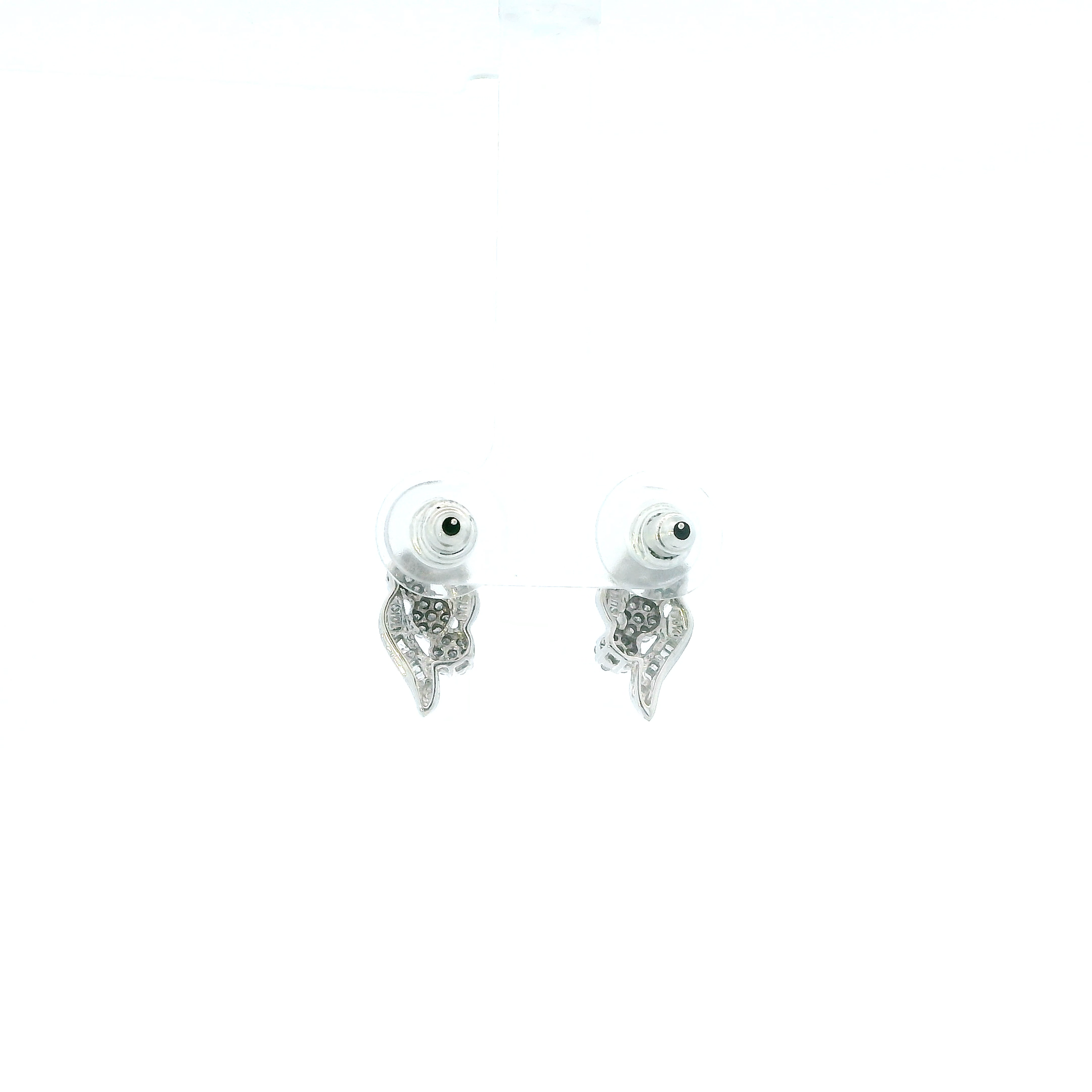 10K White Gold Diamond Earrings