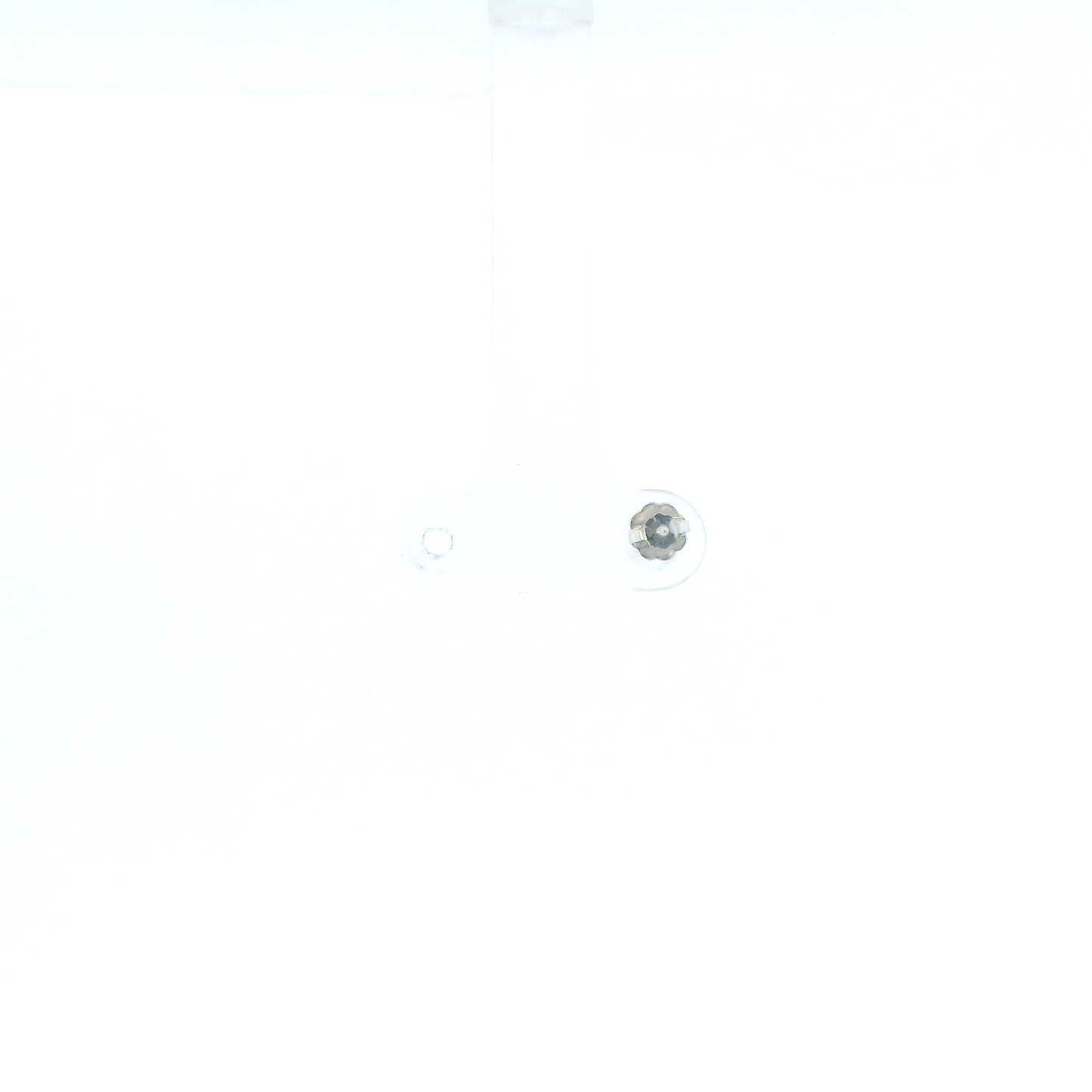 14K White Gold Single Solitaire Diamond Earrings - 0.12ct