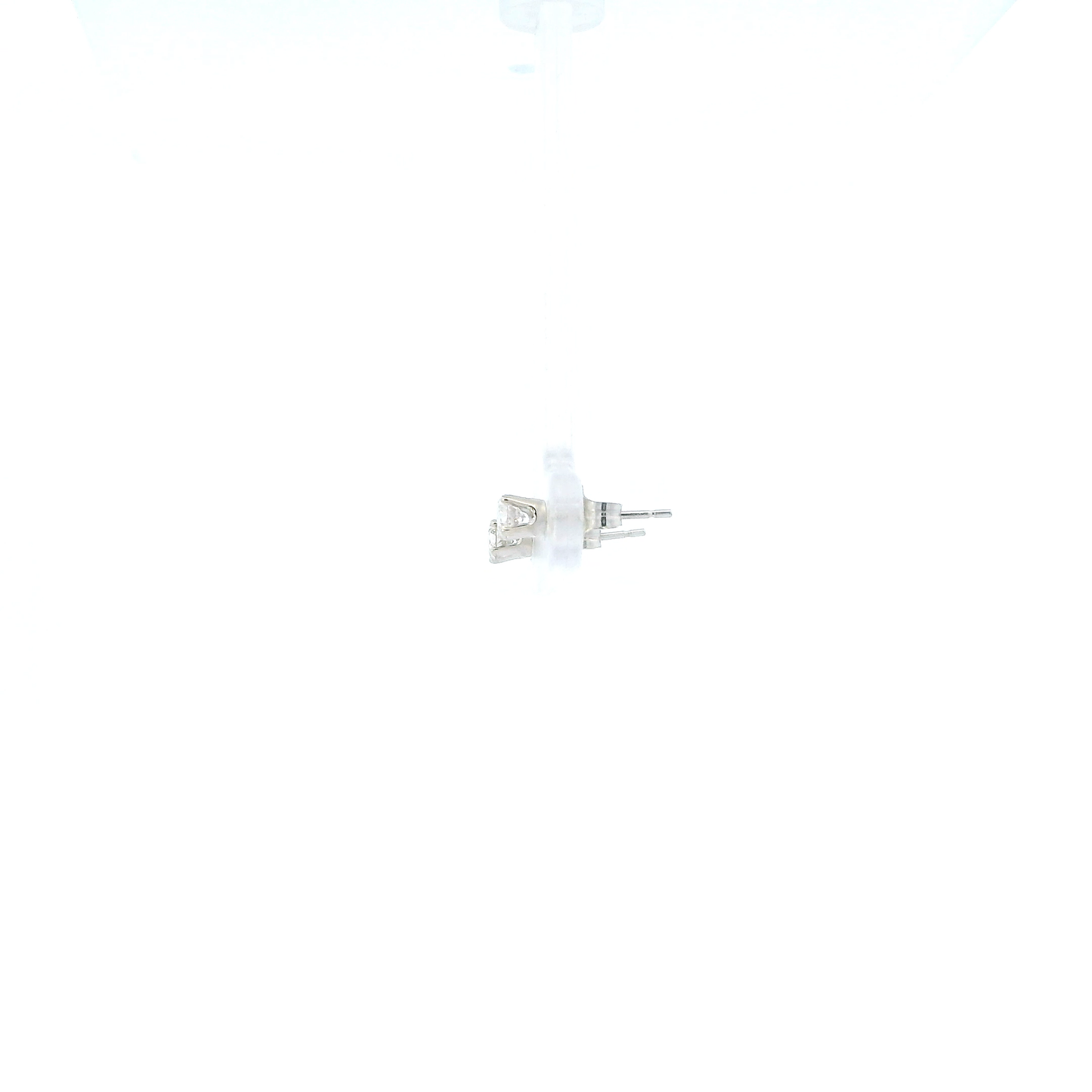 14K White Gold Solitaire Diamond Earrings - 0.30ct