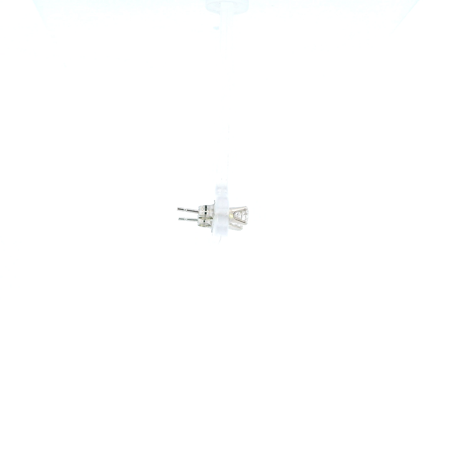14K White Gold Solitaire Diamond Earrings - 0.30ct