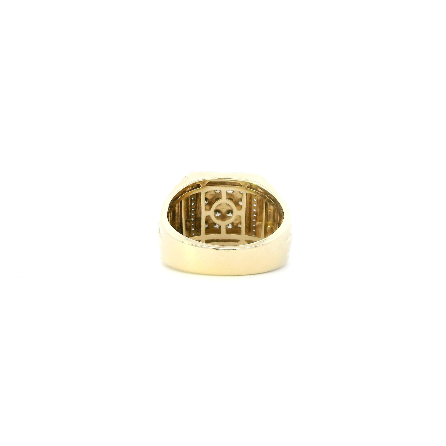 10K Yellow Gold Diamond Rolex Ring Mens Ring - 0.83ct