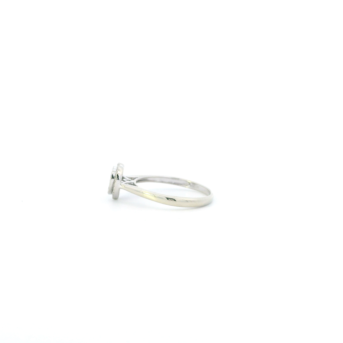 10K White Gold Diamond Heart Ring - 0.25ct