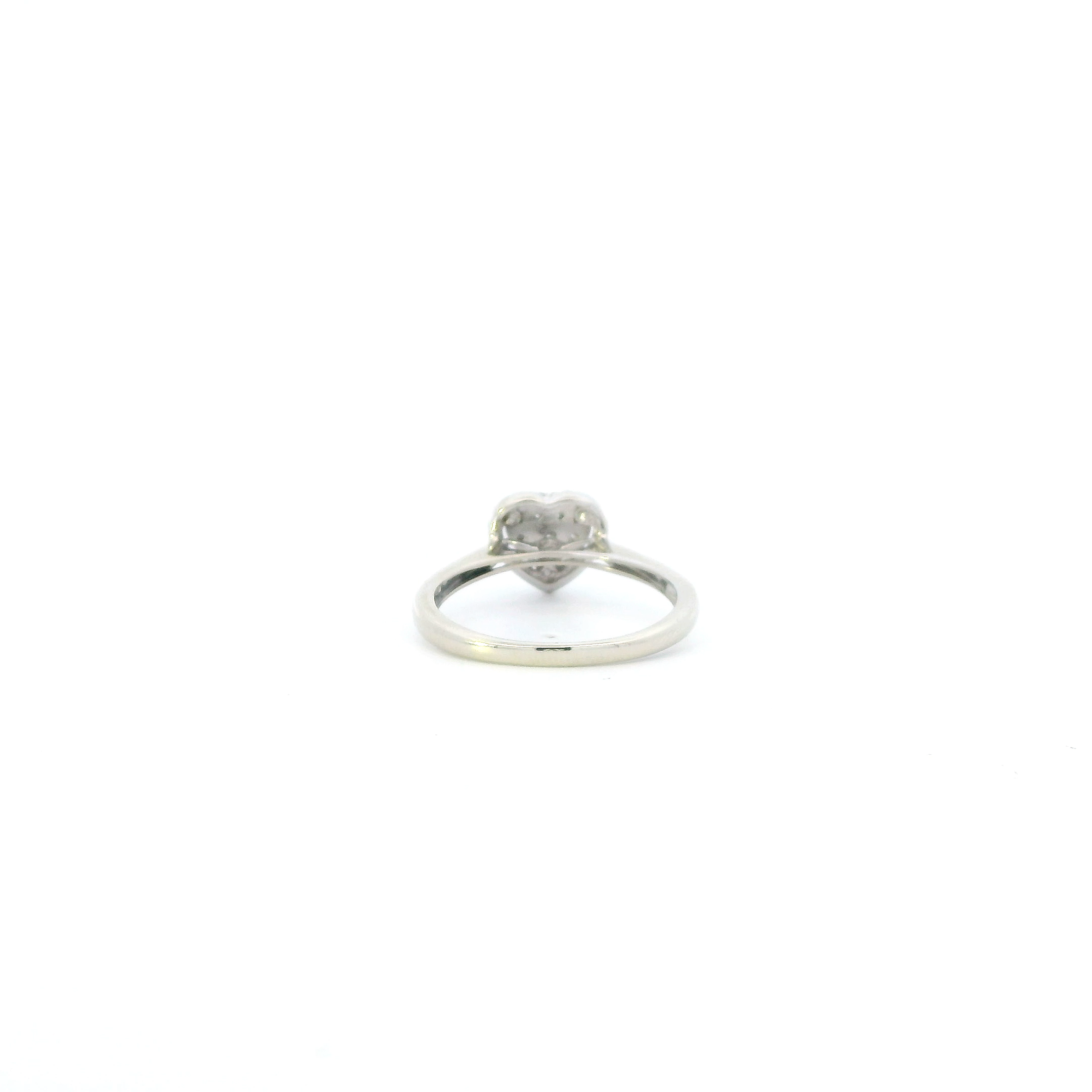 10K White Gold Diamond Heart Ring - 0.25ct