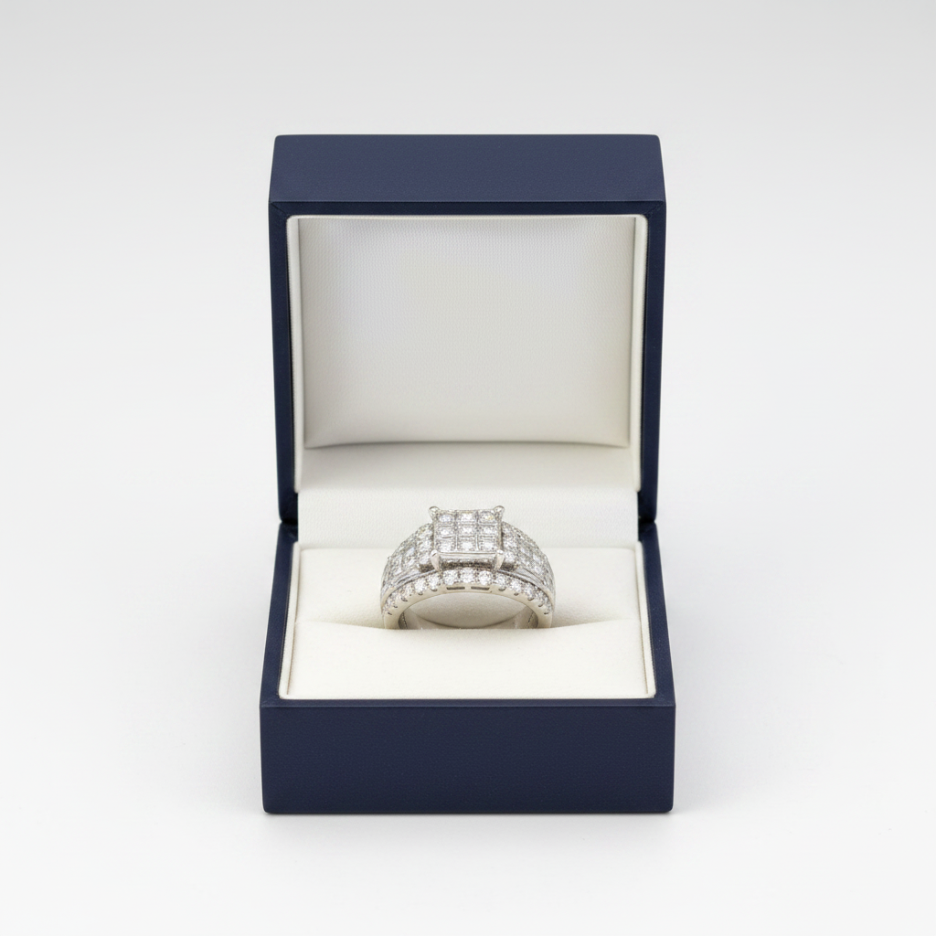 10K White Gold Diamond Womens Ring - 1.71ct