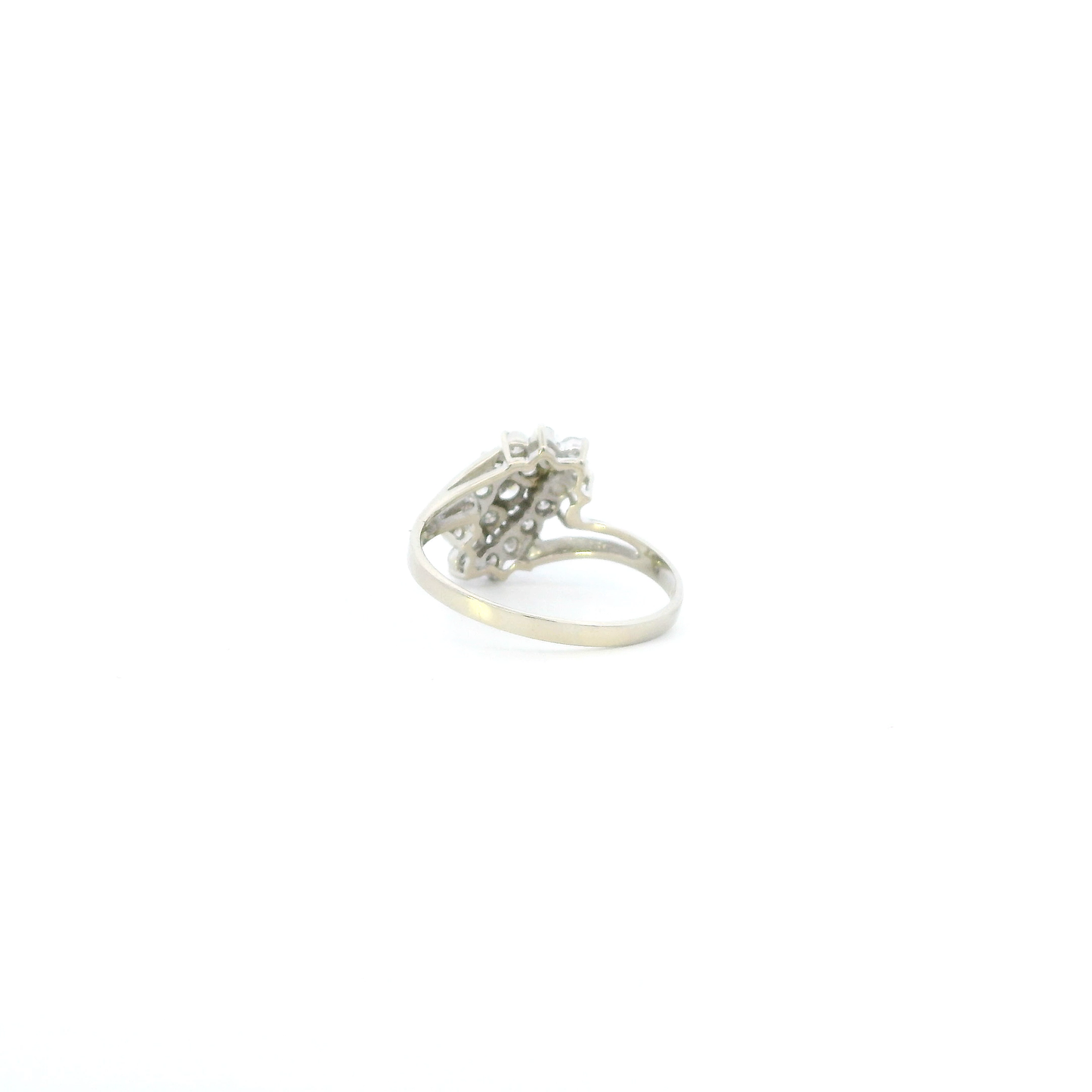 14K White Gold Diamond Womens Ring - 0.90ct