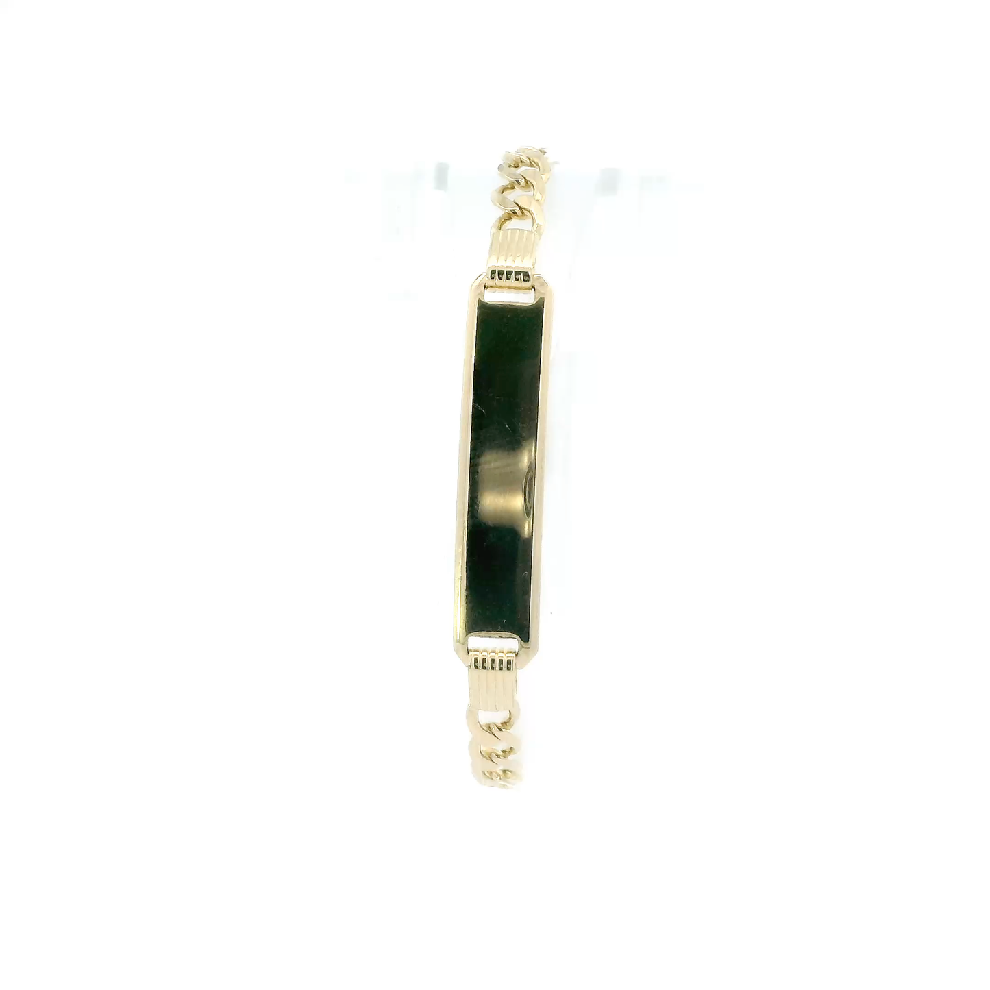 14K Yellow Gold 6" Figaro ID Bracelet