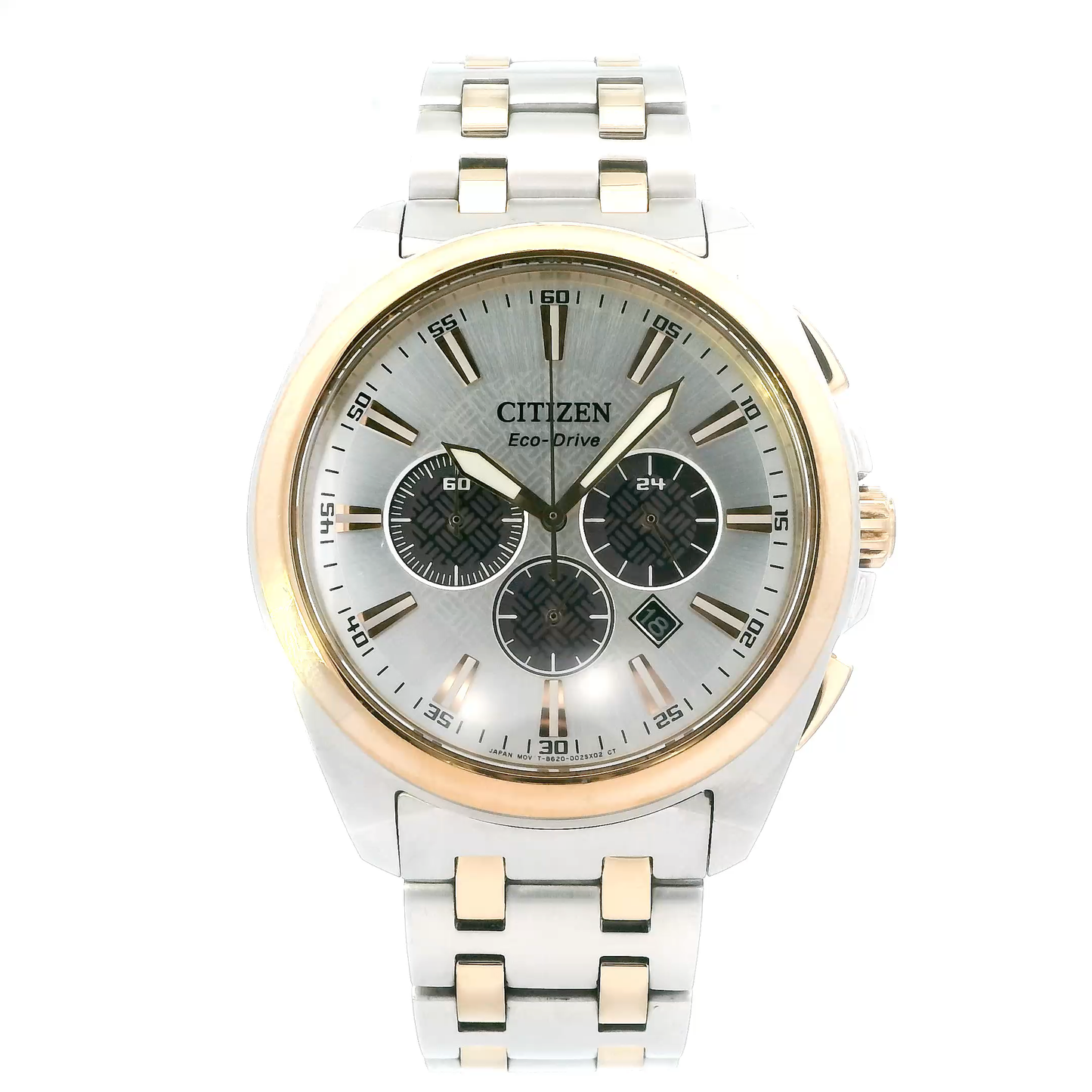 Citizen Eco-Drive Chronograph Two-Tone Mens Wristwatch -B620-002SW02