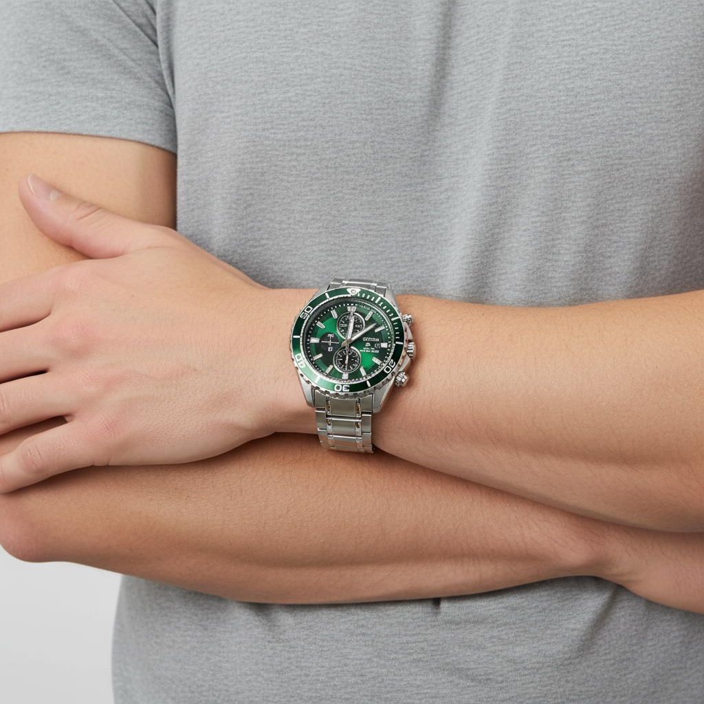 Citizen Eco Drive Chronograph Mens Wristwatch - B612-A19NK01