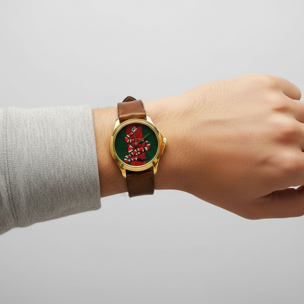 Gucci Le Marche De Merveilles Snake Dial Wristwatch - YA1264012