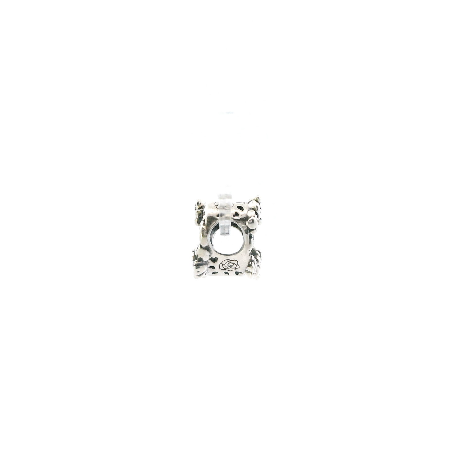 Pandora Silver Open Heart & Roses Charm