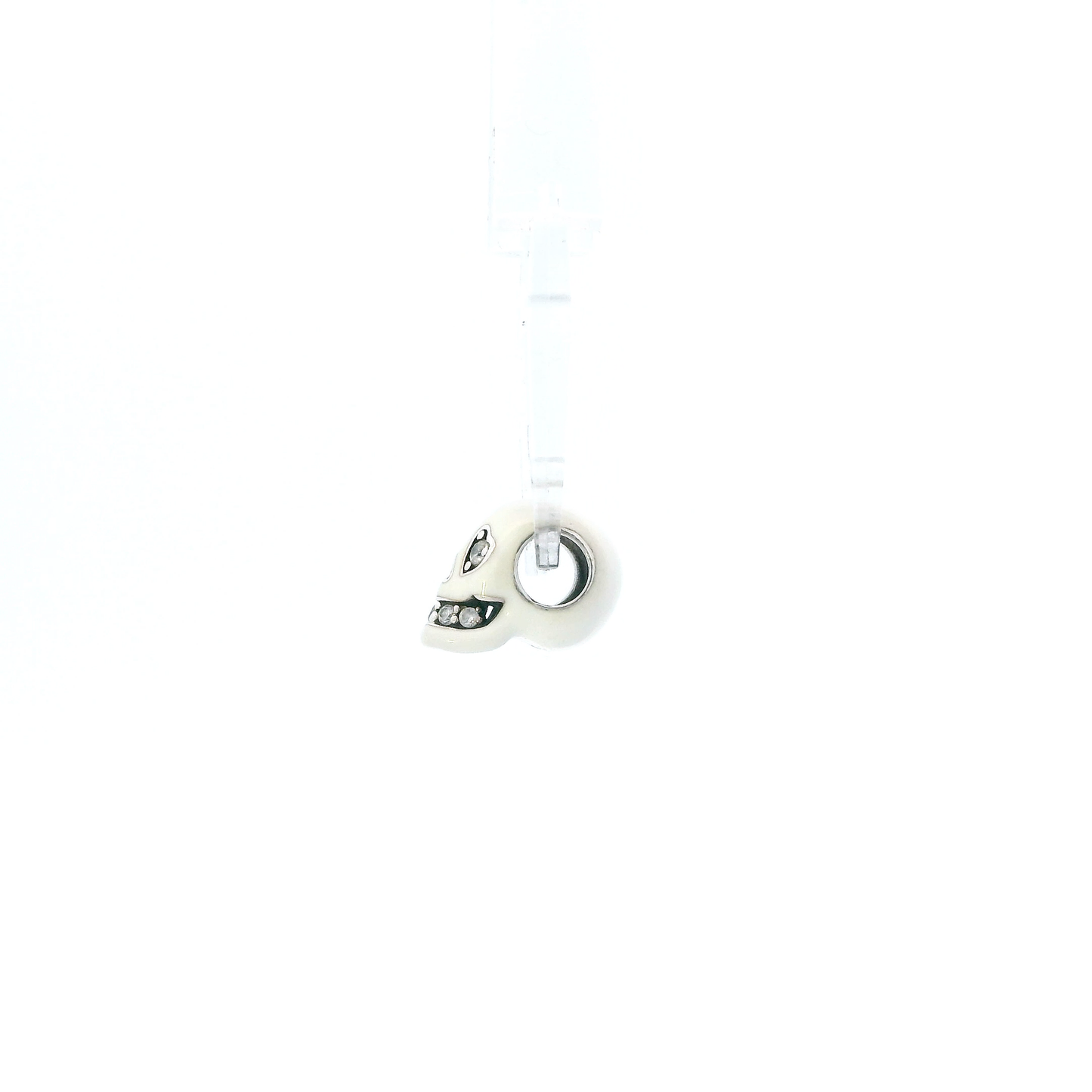 Pandora Glow In The Dark Silver Skull Charm