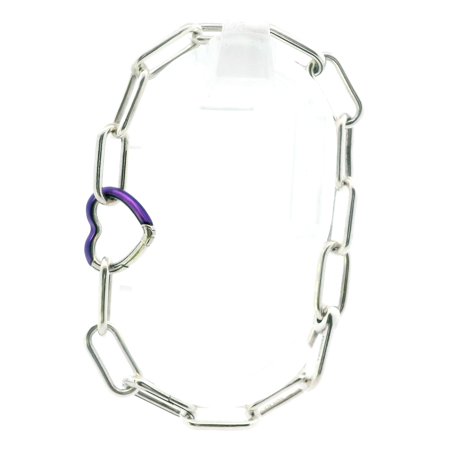 Pandora 8" Purple Heart Link Bracelet