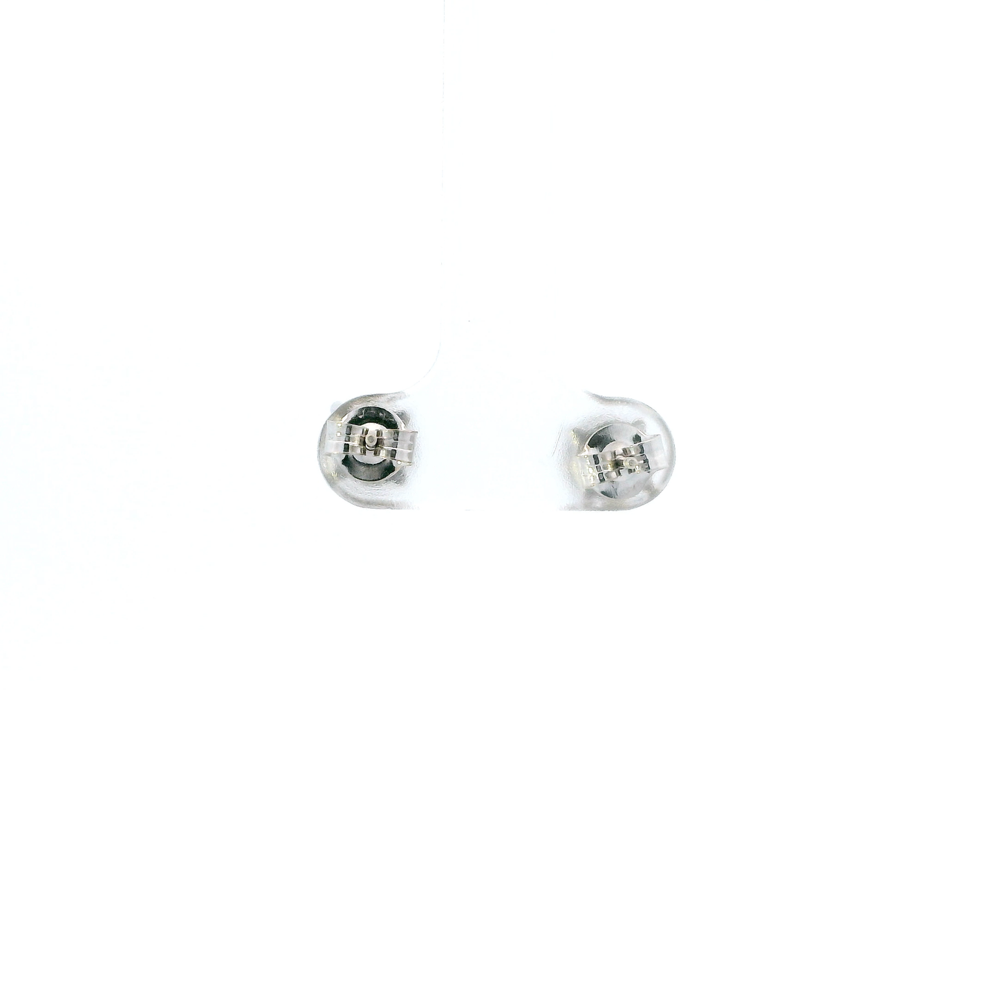 10K White Gold Round Diamond Stud Earrings
